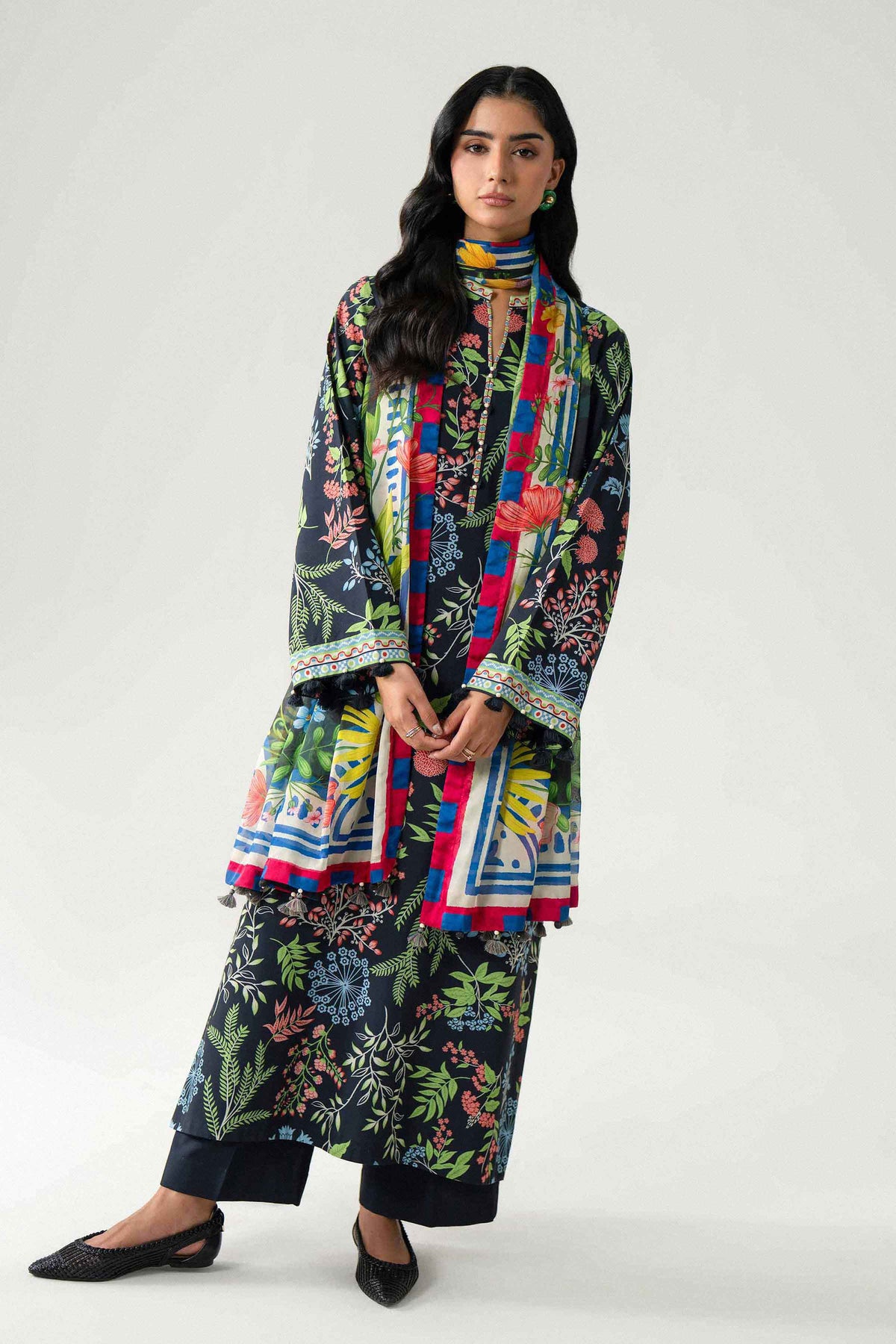 3 Piece - Digital Printed Suit - U3P-NISHA26WV1-7 for Women - Unstitched Collection | Nishat | Shop Online