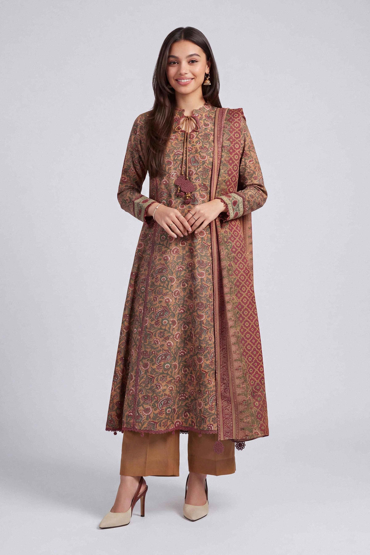 3 Piece - Printed Suit - U3P-NISHA26WV1-73