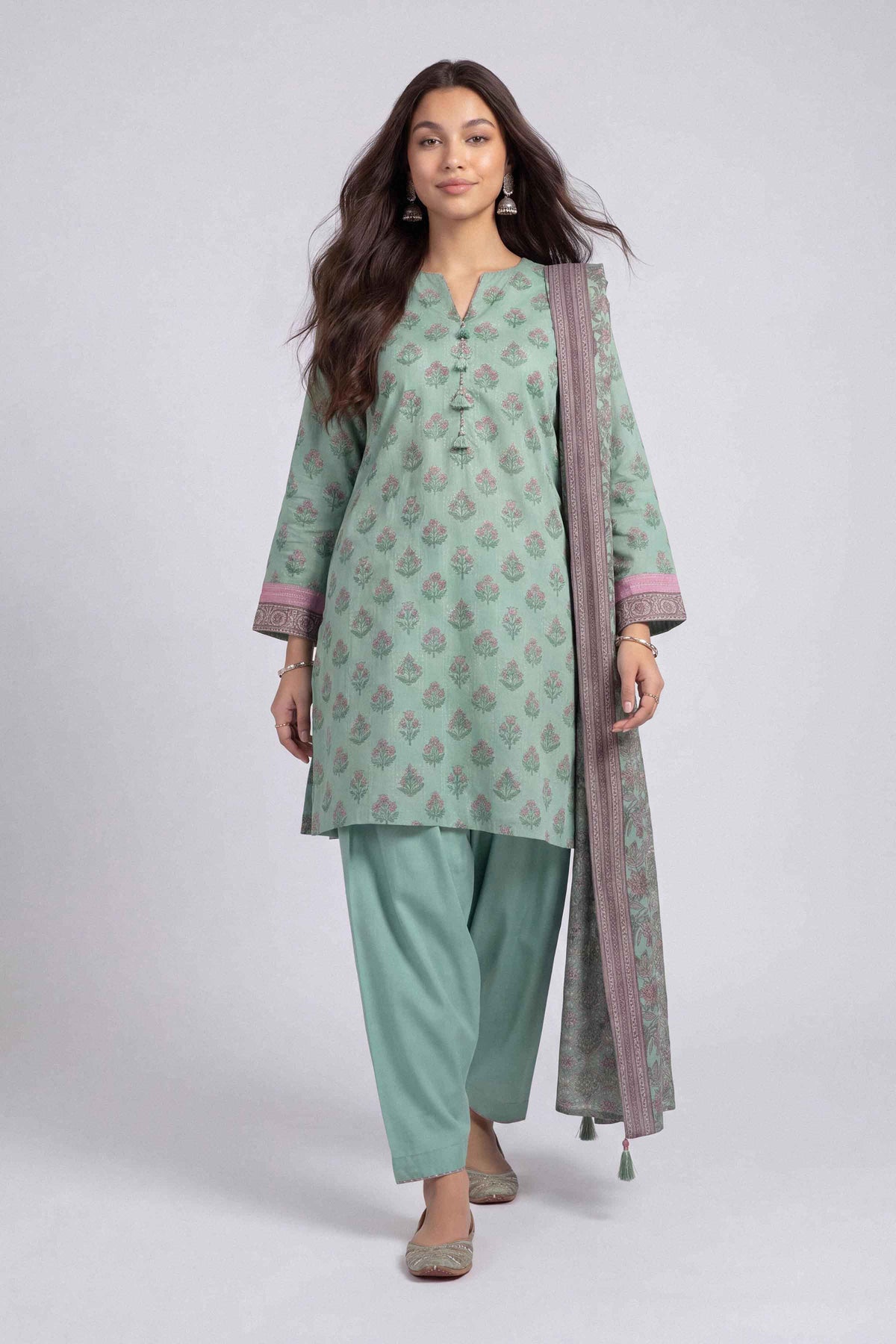3 Piece - Printed Suit - U3P-NISHA26WV1-75