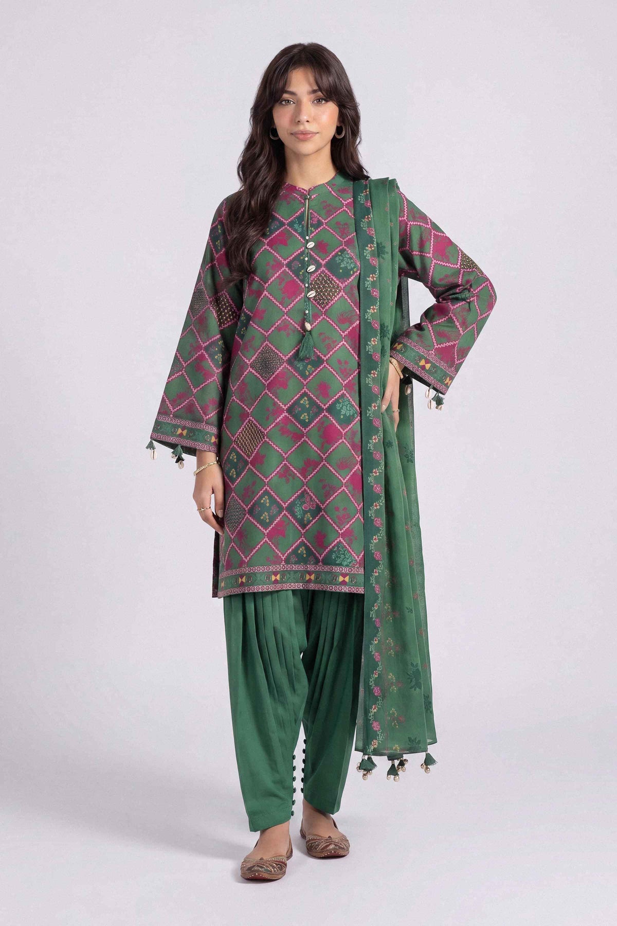 3 Piece - Printed Suit - U3P-NISHA26WV1-76
