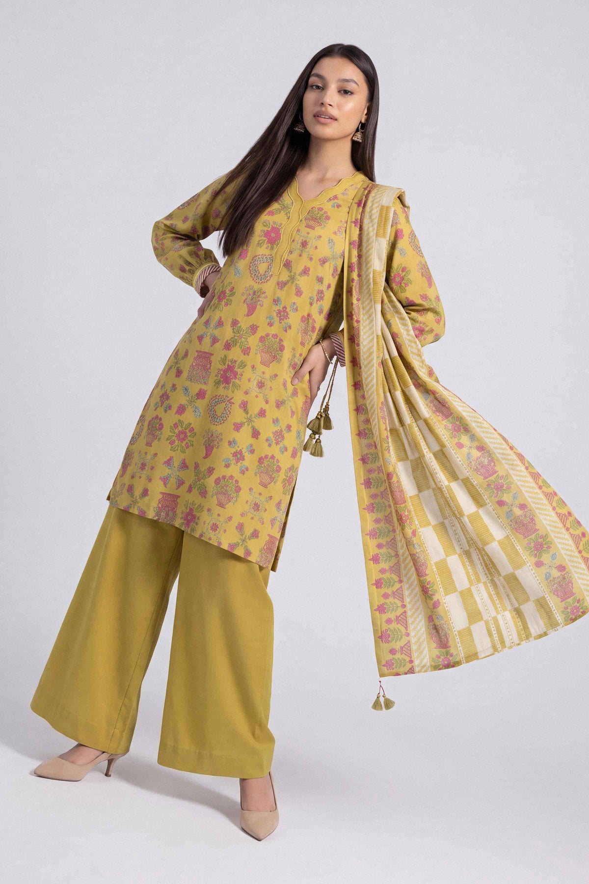 3 Piece - Printed Suit - U3P-NISHA26WV1-78
