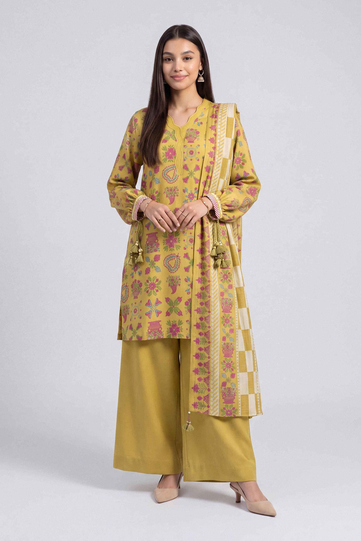 3 Piece - Printed Suit - U3P-NISHA26WV1-78