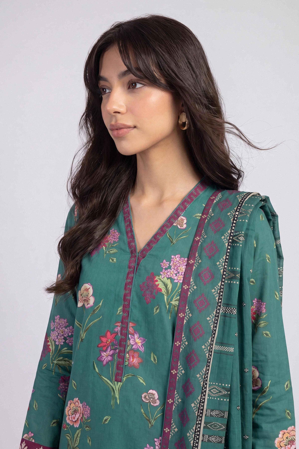 3 Piece - Printed Suit - U3P-NISHA26WV1-79