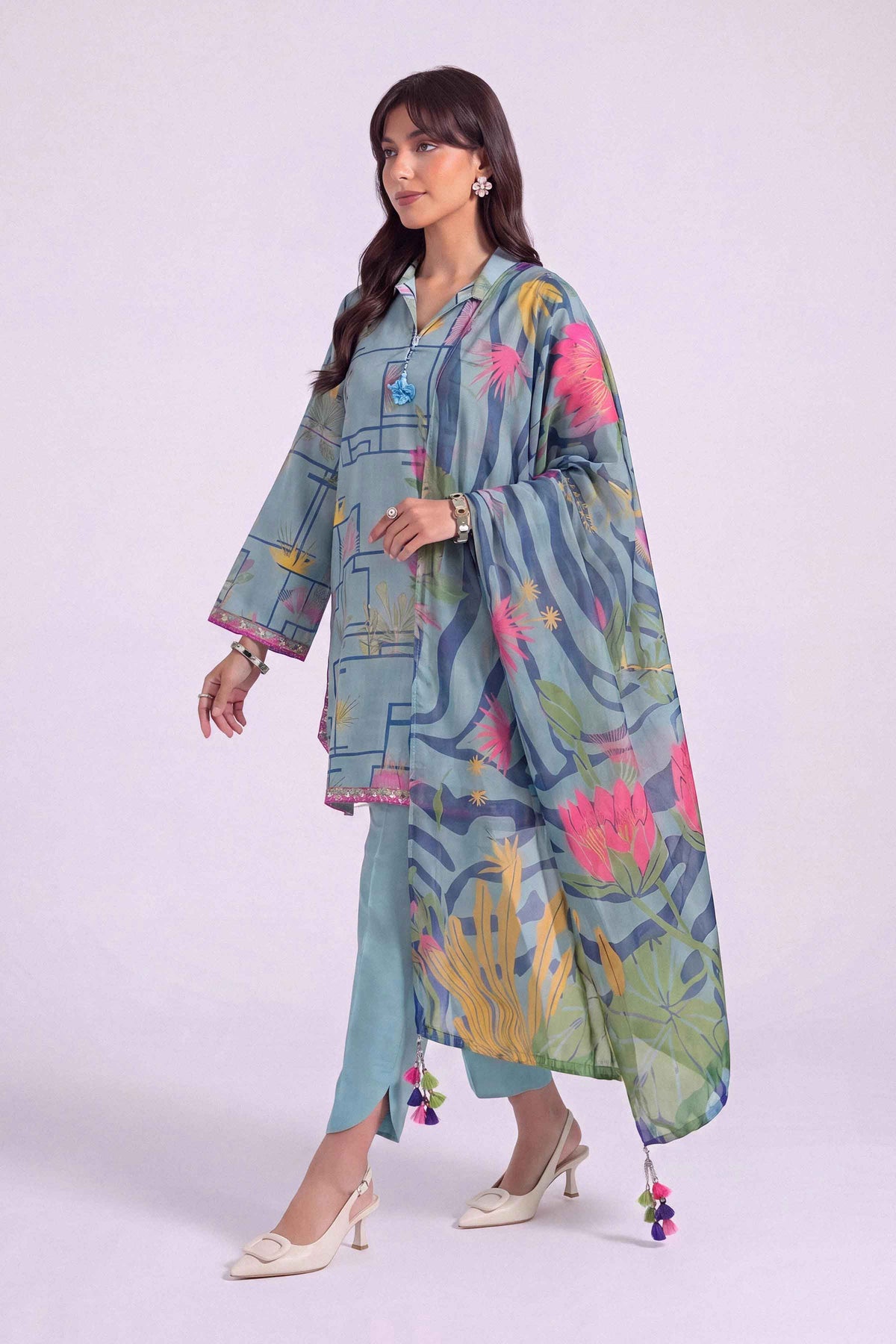 3 Piece - Digital Printed Suit - U3P-NISHA26WV1-8 for Women - Unstitched Collection | Nishat | Shop Online