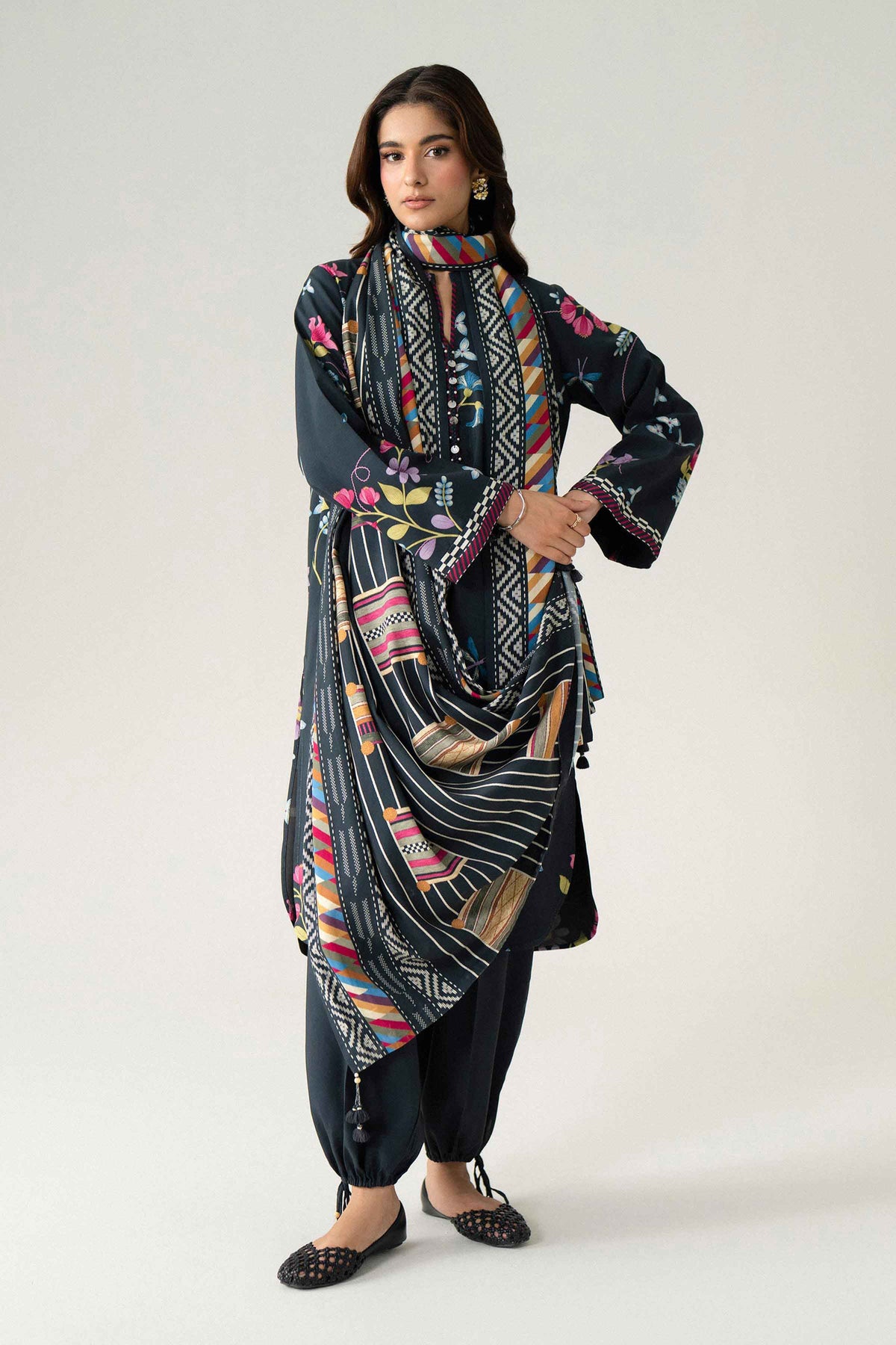 3 Piece - Printed Suit - U3P-NISHA26WV1-80