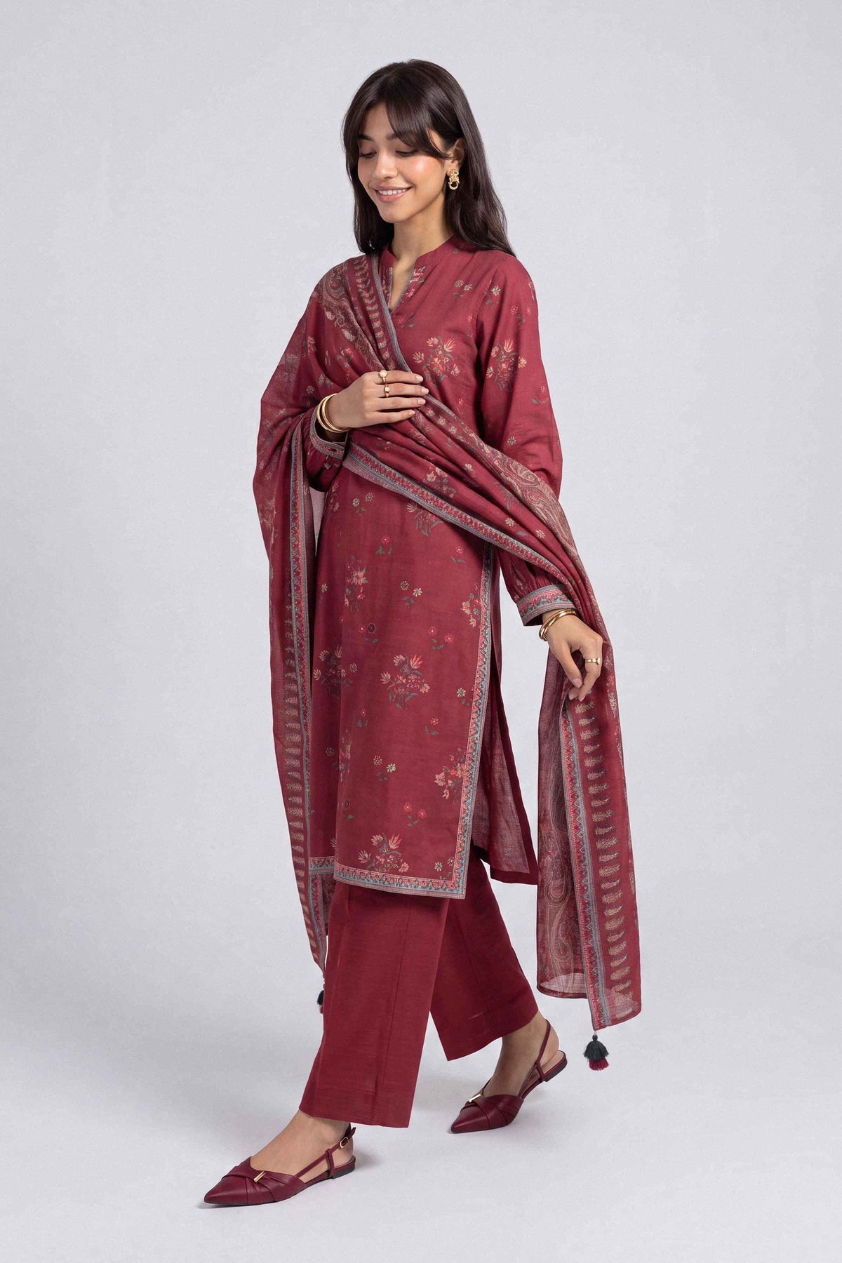 3 Piece - Printed Suit - U3P-NISHA26WV1-81