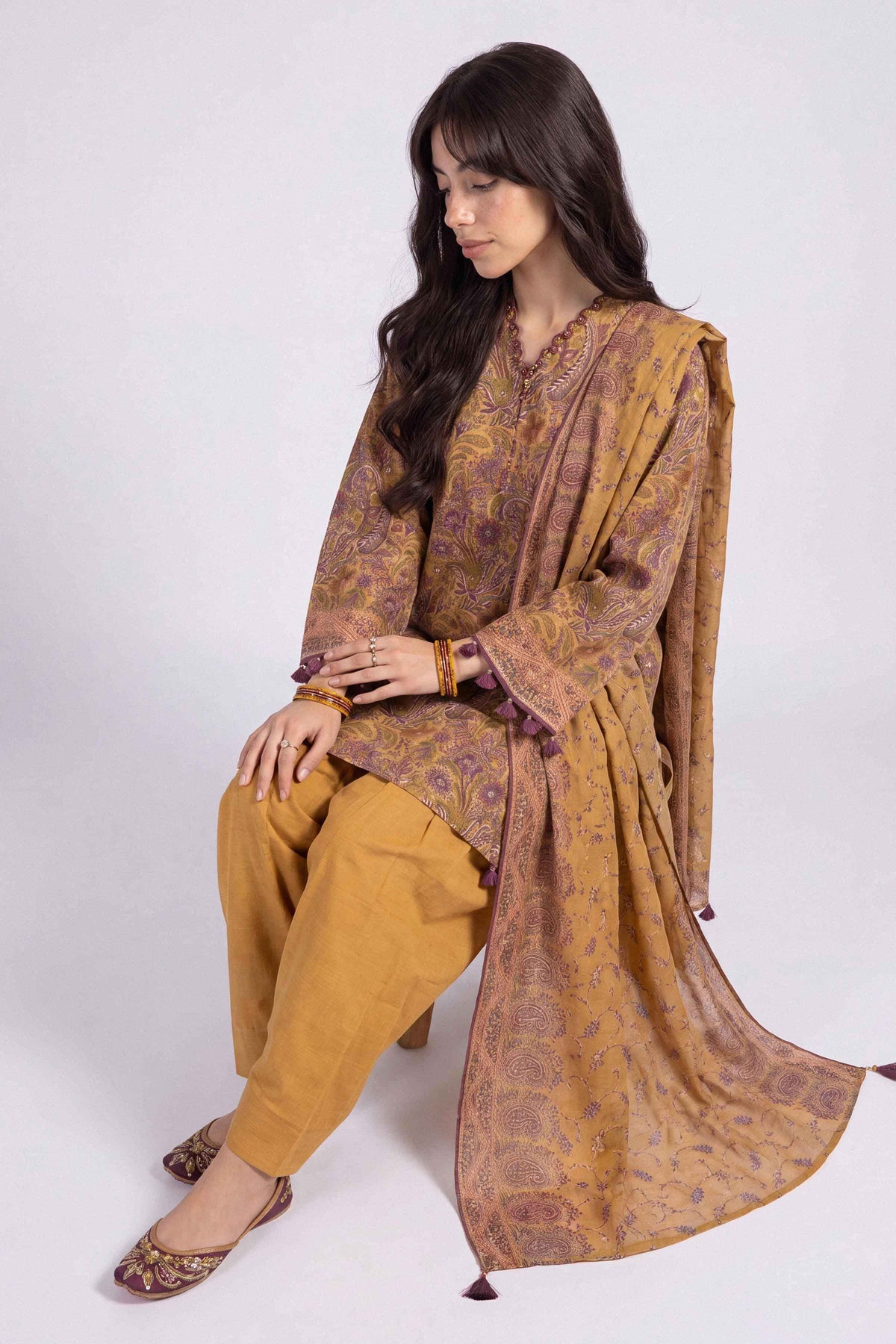 3 Piece - Printed Suit - U3P-NISHA26WV1-82