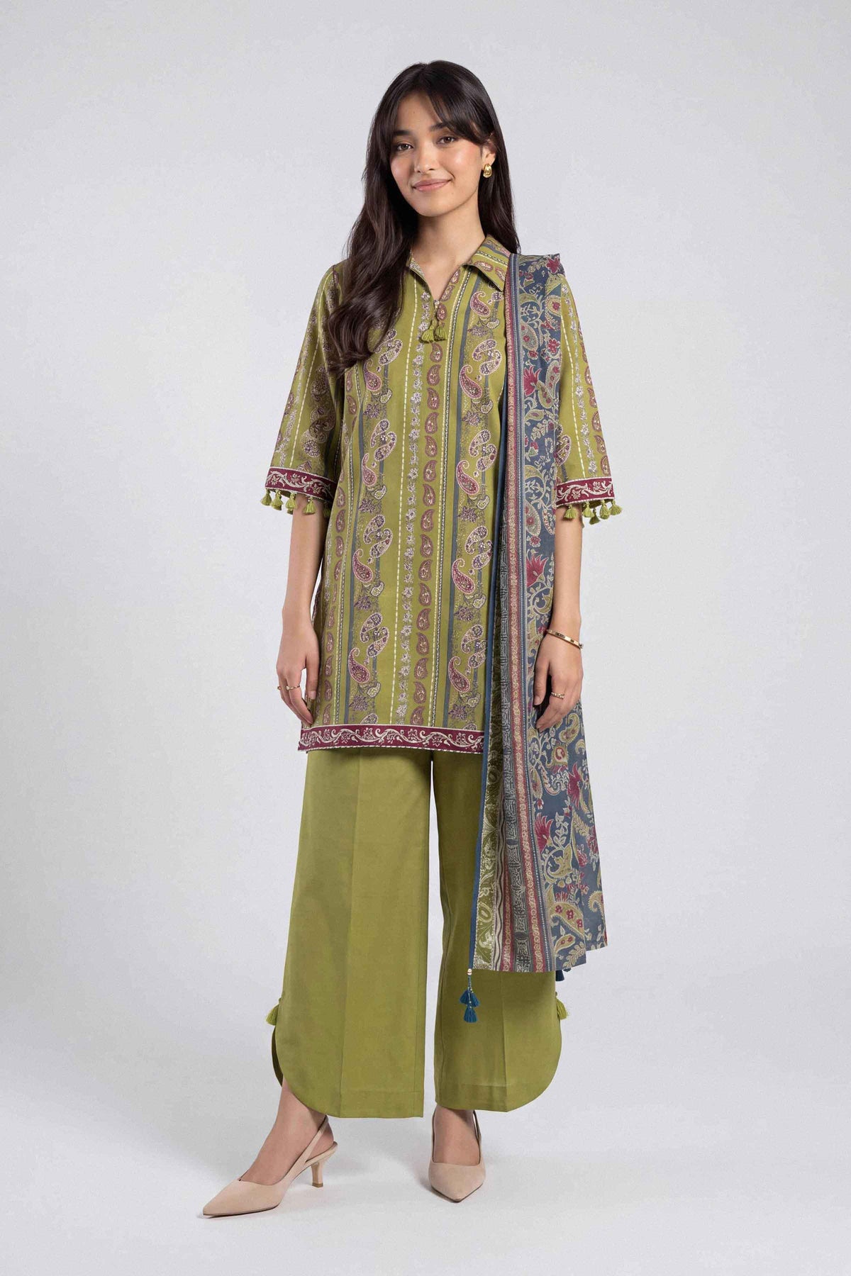 3 Piece - Printed Suit - U3P-NISHA26WV1-86