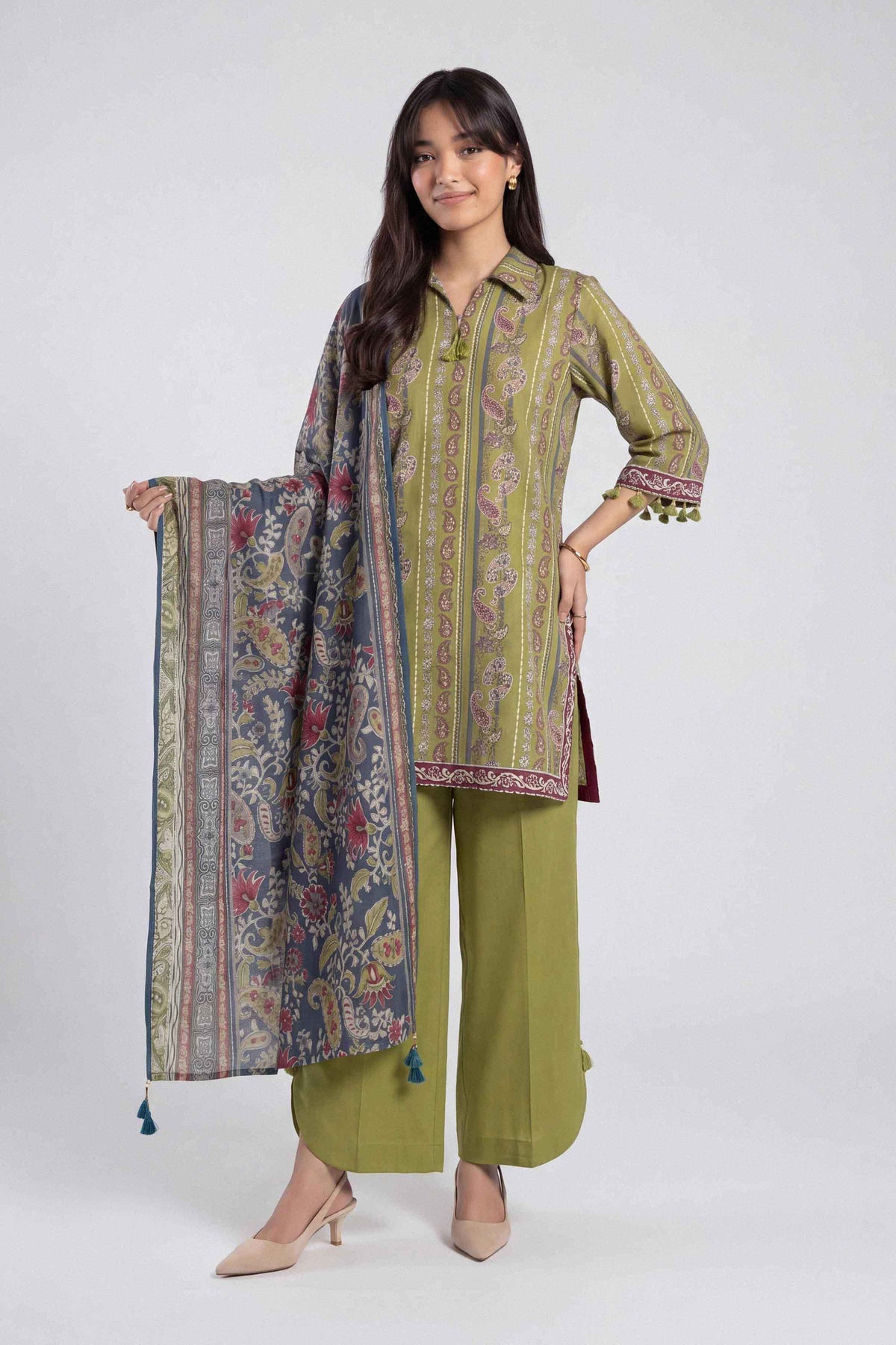 3 Piece - Printed Suit - U3P-NISHA26WV1-86
