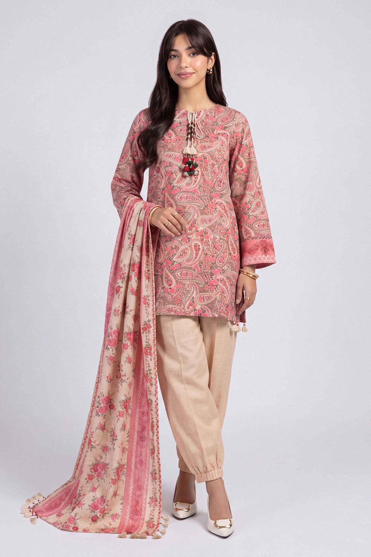 3 Piece - Printed Suit - U3P-NISHA26WV1-87