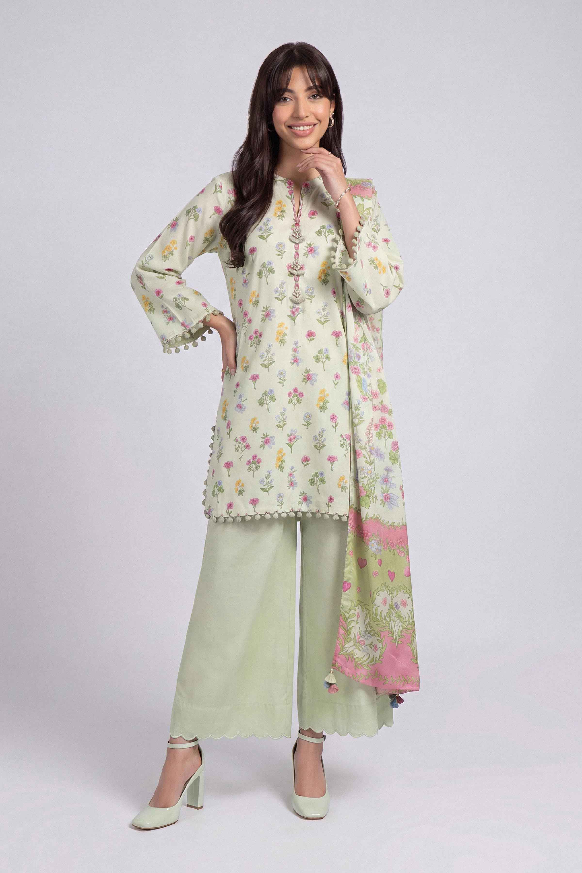 3 Piece - Digital Printed Suit - U3P-NISHA26WV1-9 for Women - Unstitched Collection | Nishat | Shop Online