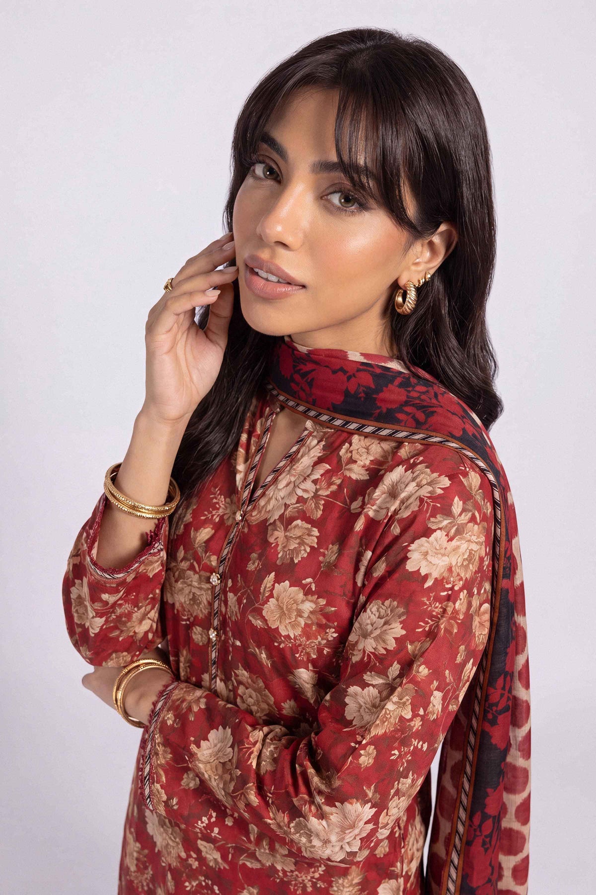 3 Piece - Printed Suit - U3P-NISHA26WV1-90