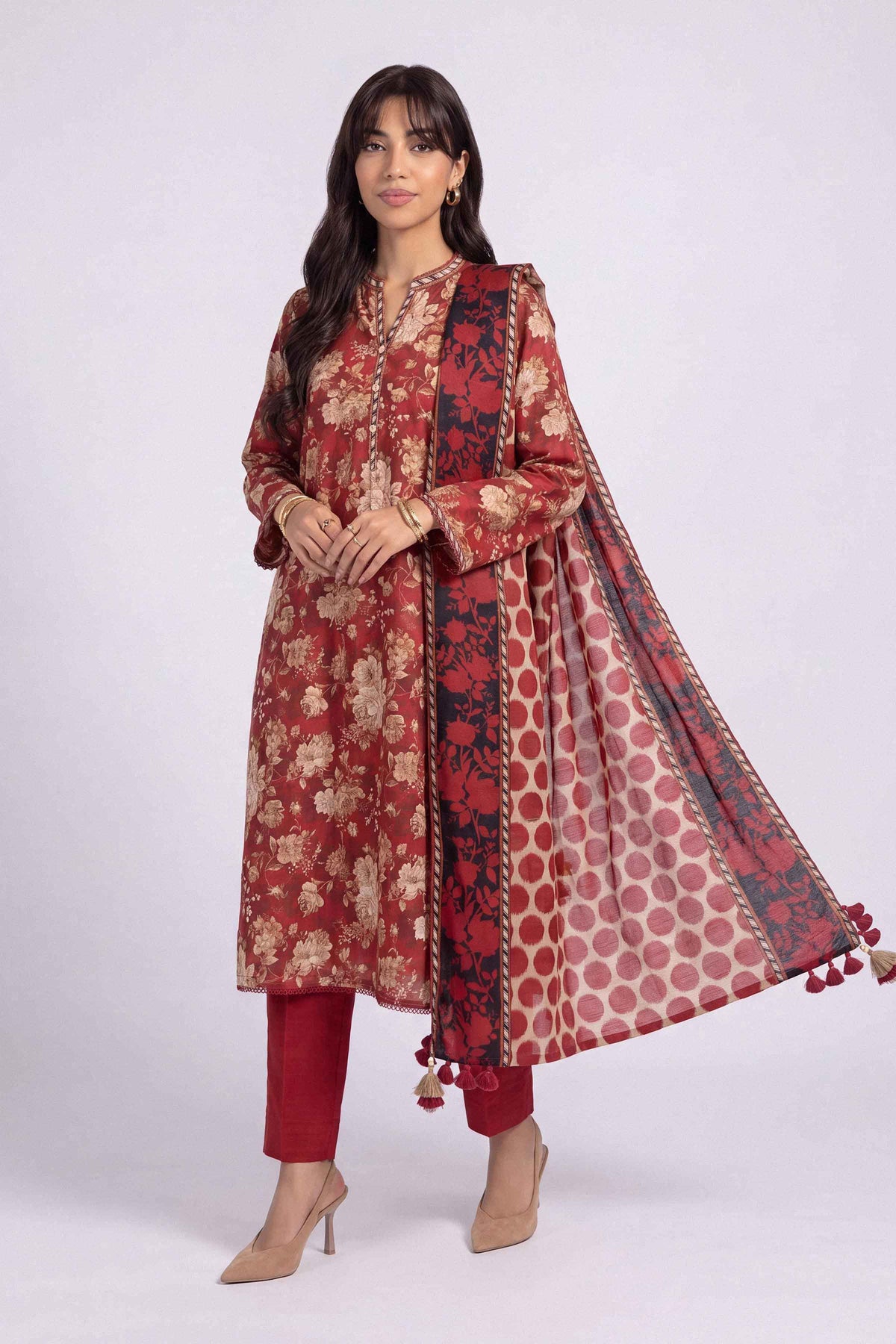 3 Piece - Printed Suit - U3P-NISHA26WV1-90