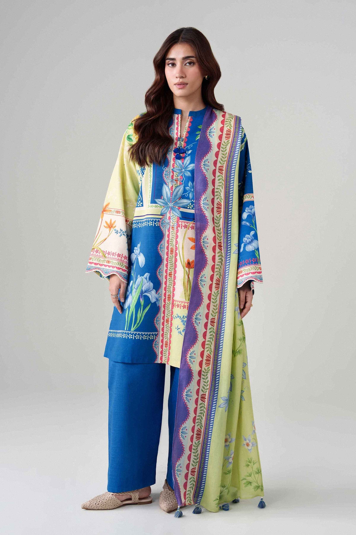 3 Piece - Digital Printed Suit - U3P-NISHA26WV1-94