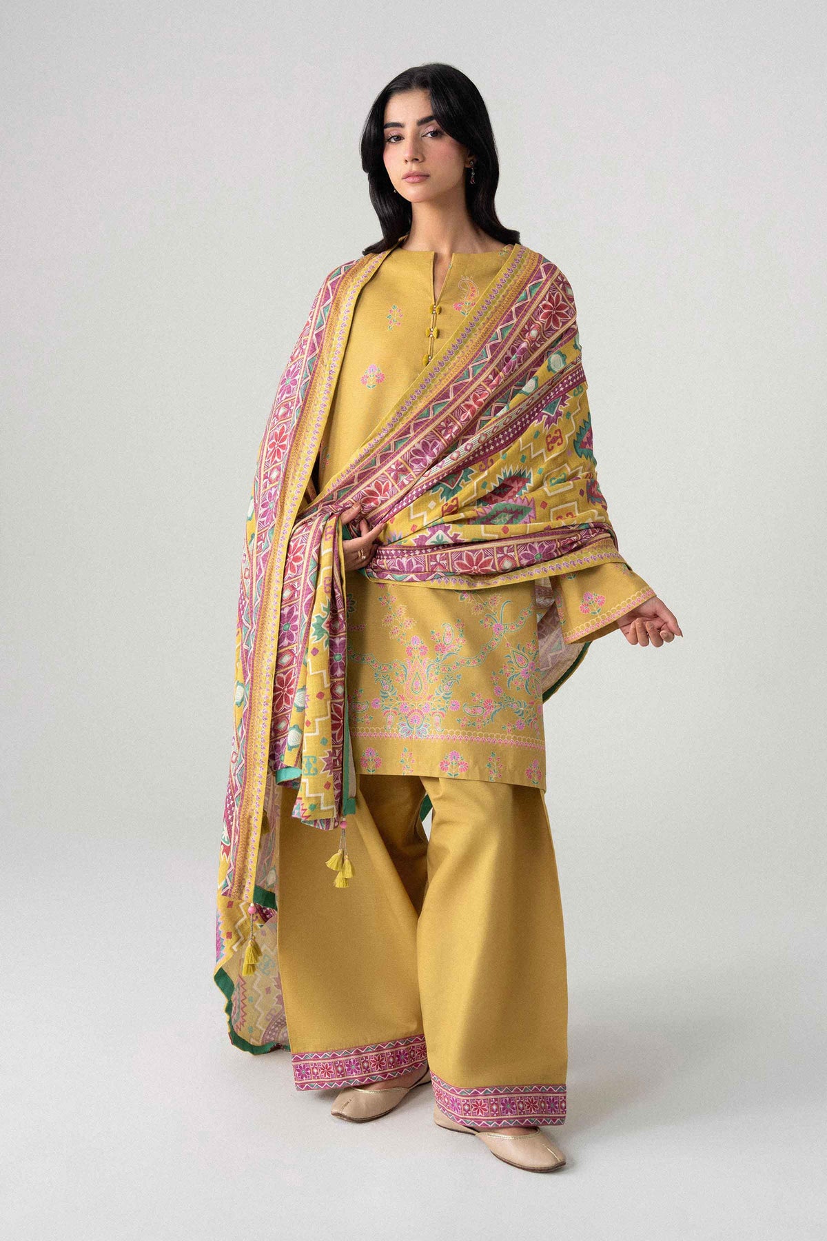 3 Piece - Digital Printed Suit - U3P-NISHA26WV1-95