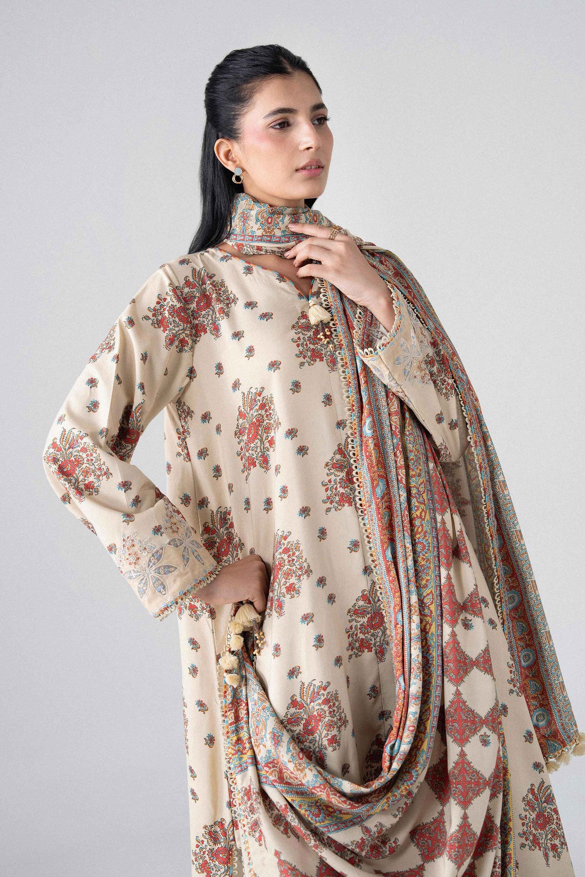 3 Piece - Printed Embroidered Suit - U3PE-NISHA26WV1-1 for Women - Unstitched Collection | Nishat | Shop Online