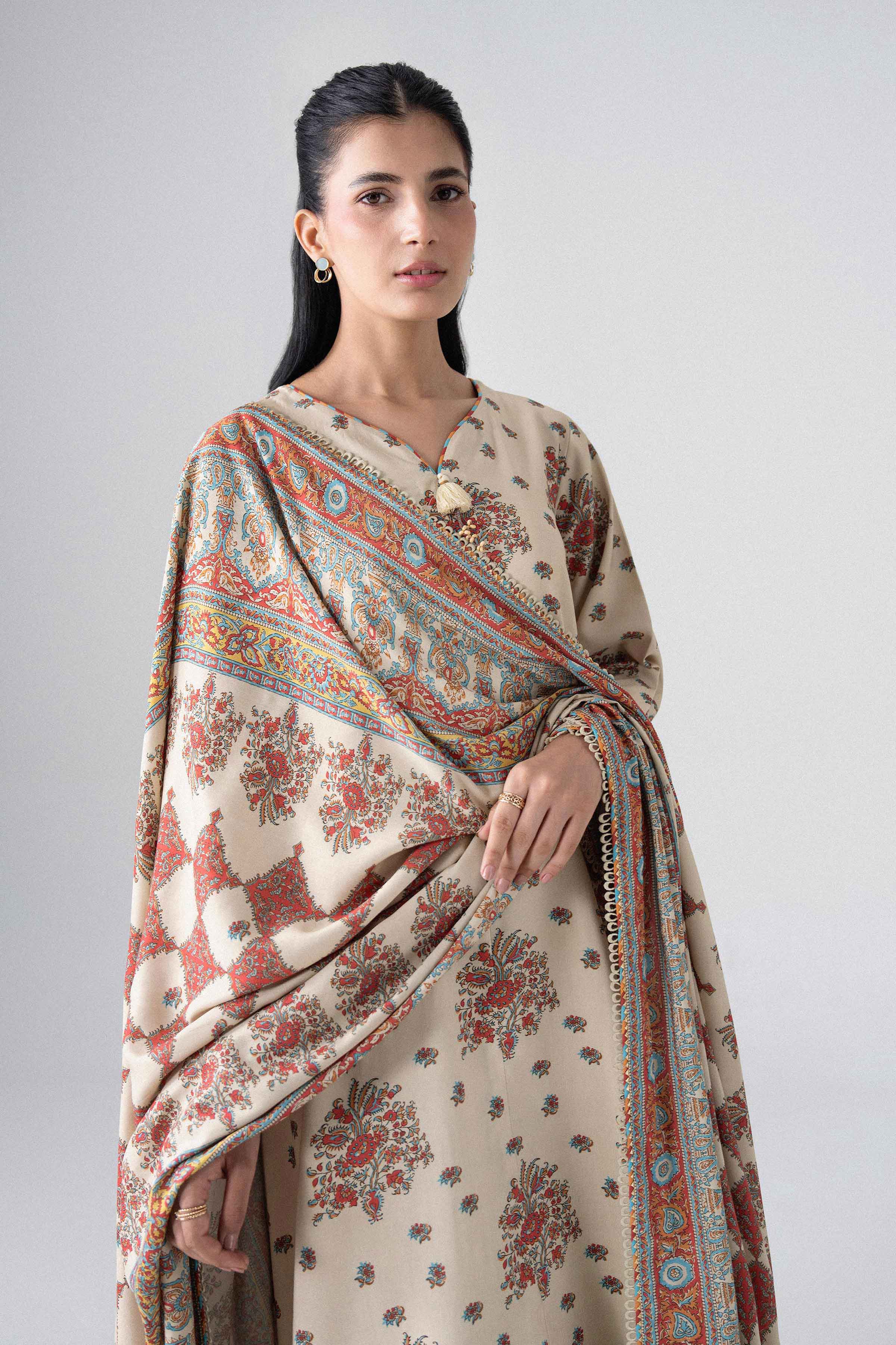 3 Piece - Printed Embroidered Suit - U3PE-NISHA26WV1-1 for Women - Unstitched Collection | Nishat | Shop Online