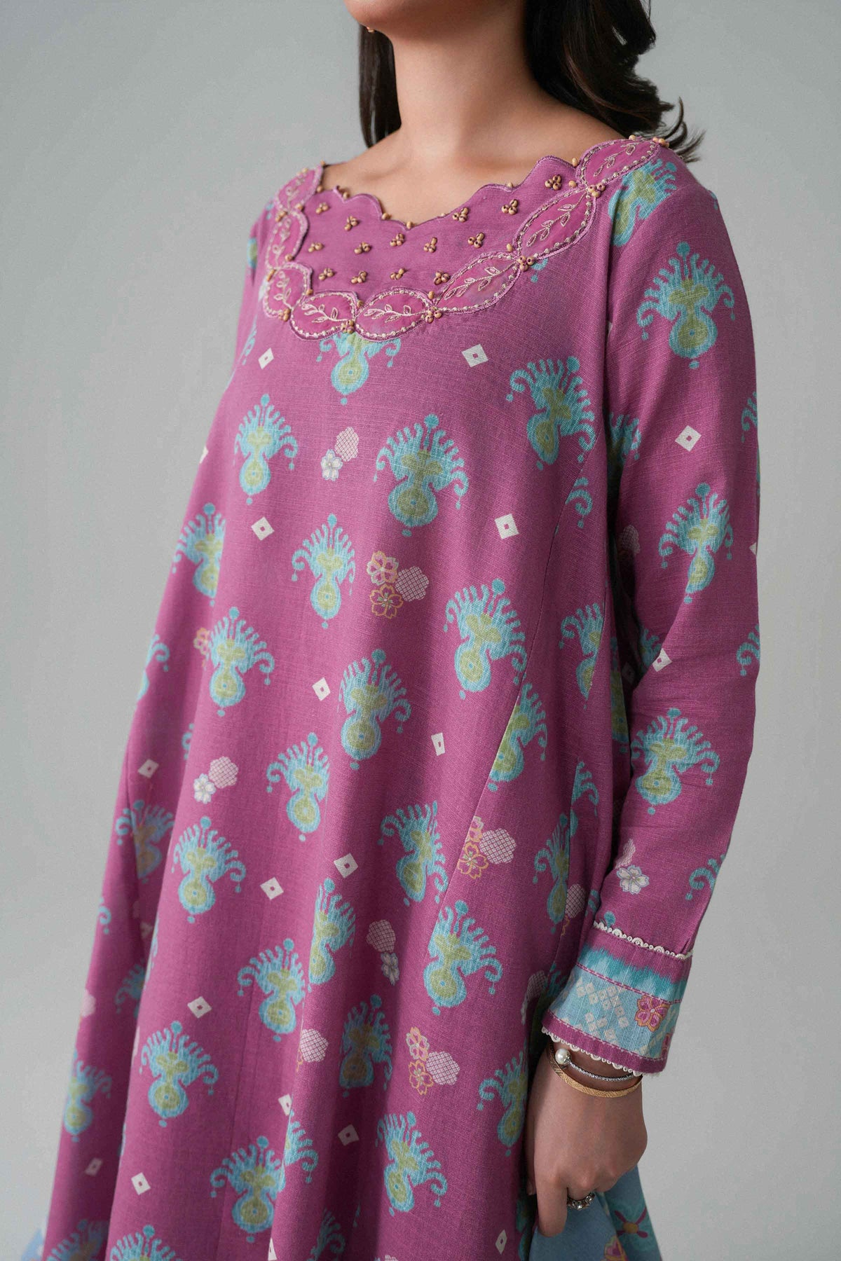 3 Piece - Printed Embroidered Suit - U3PE-NISHA26WV1-100