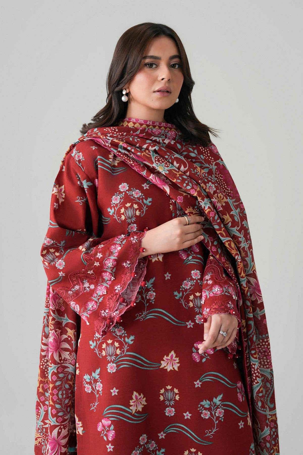 3 Piece - Printed Embroidered Suit - U3PE-NISHA26WV1-103