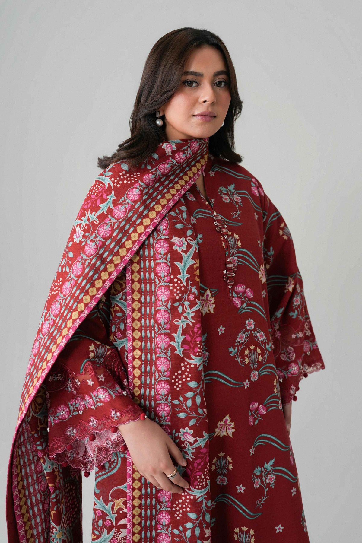 3 Piece - Printed Embroidered Suit - U3PE-NISHA26WV1-103