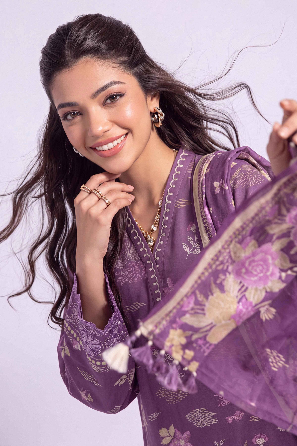 3 Piece - Printed Embroidered Suit - U3PE-NISHA26WV1-104