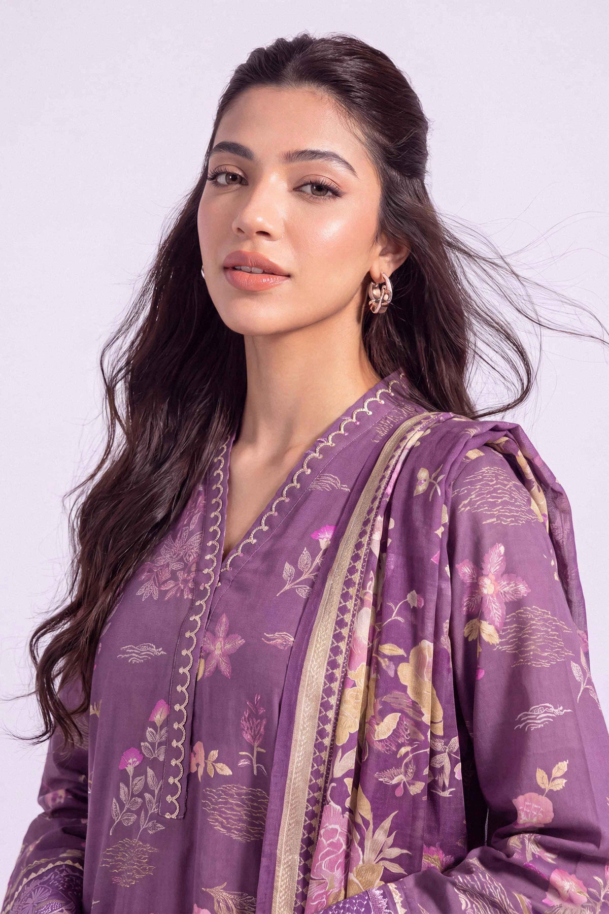 3 Piece - Printed Embroidered Suit - U3PE-NISHA26WV1-104