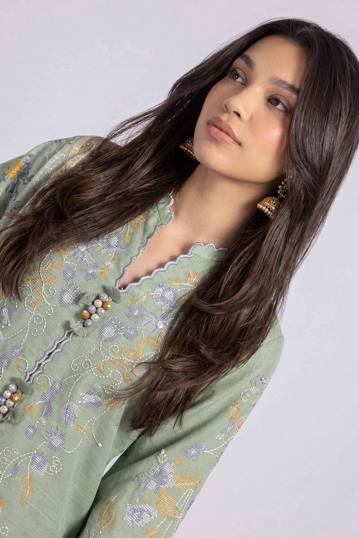 3 Piece - Printed Embroidered Suit - U3PE-NISHA26WV1-107