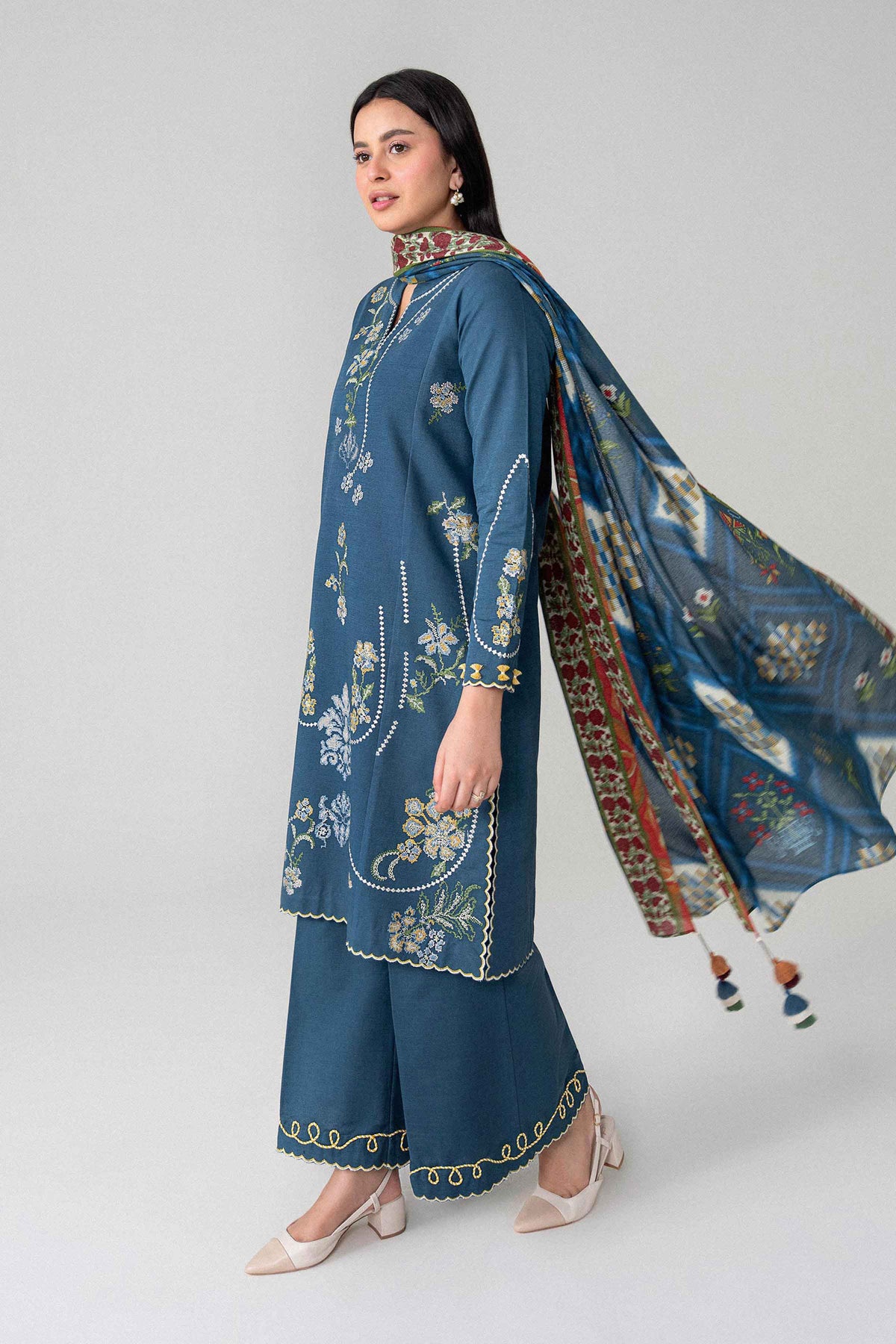 3 Piece - Printed Embroidered Suit - U3PE-NISHA26WV1-108