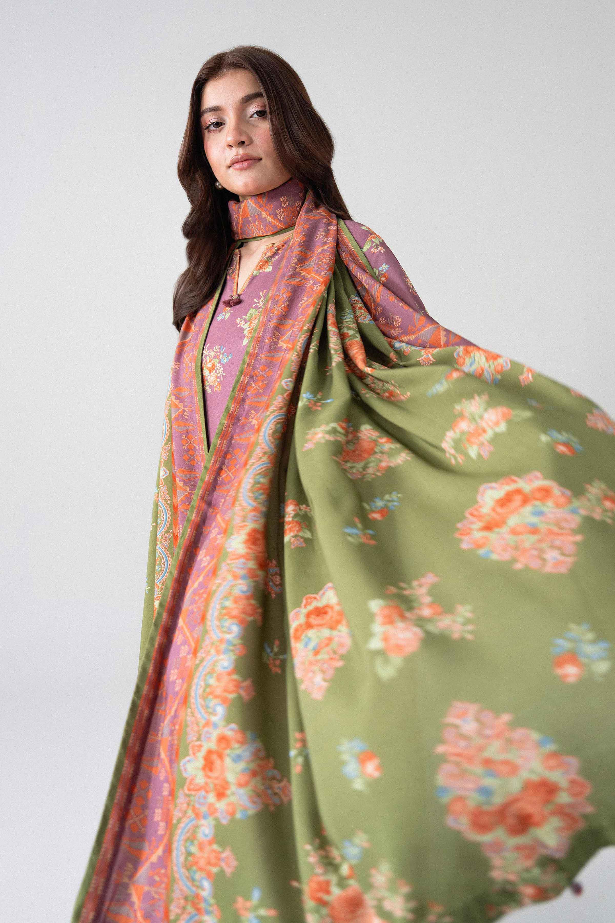 3 Piece - Printed Embroidered Suit - U3PE-NISHA26WV1-11 for Women - Unstitched Collection | Nishat | Shop Online