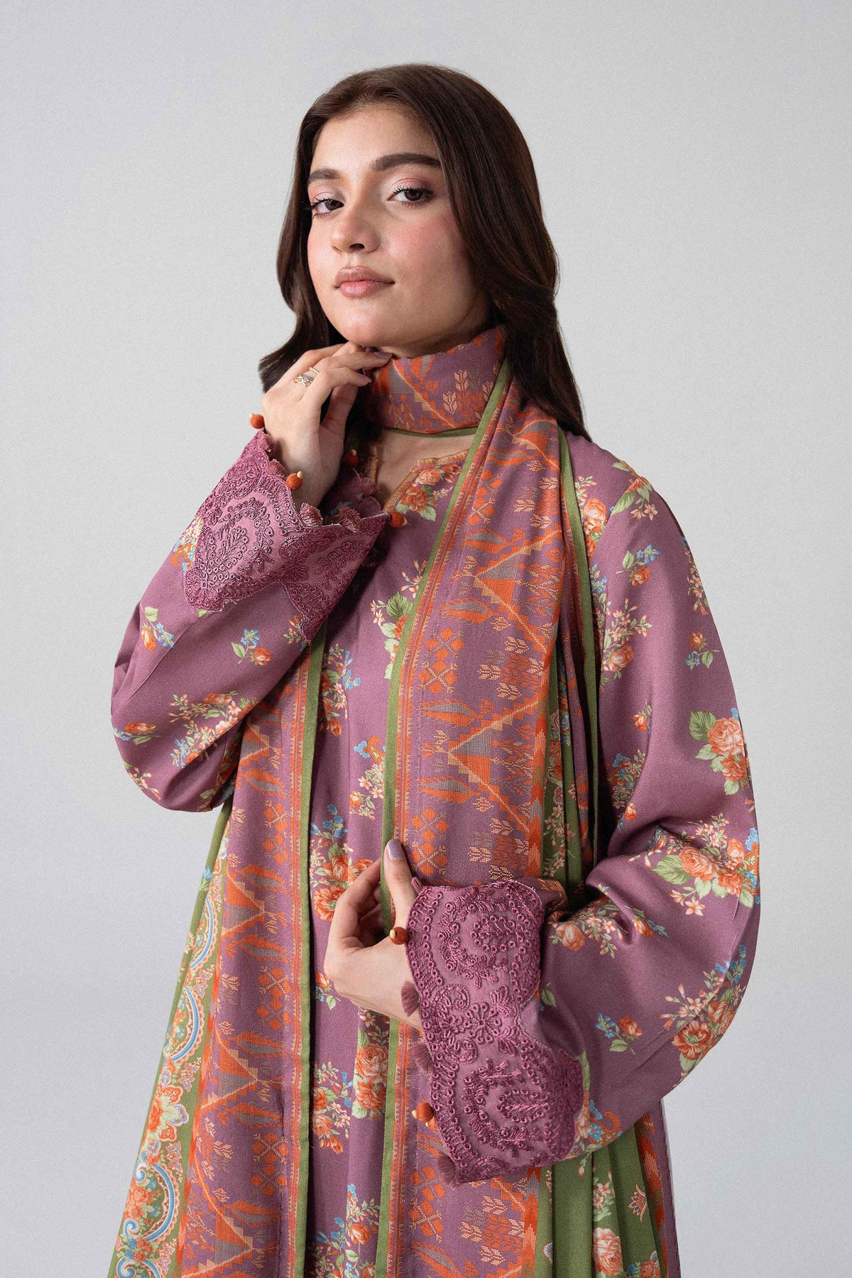 3 Piece - Printed Embroidered Suit - U3PE-NISHA26WV1-11 for Women - Unstitched Collection | Nishat | Shop Online