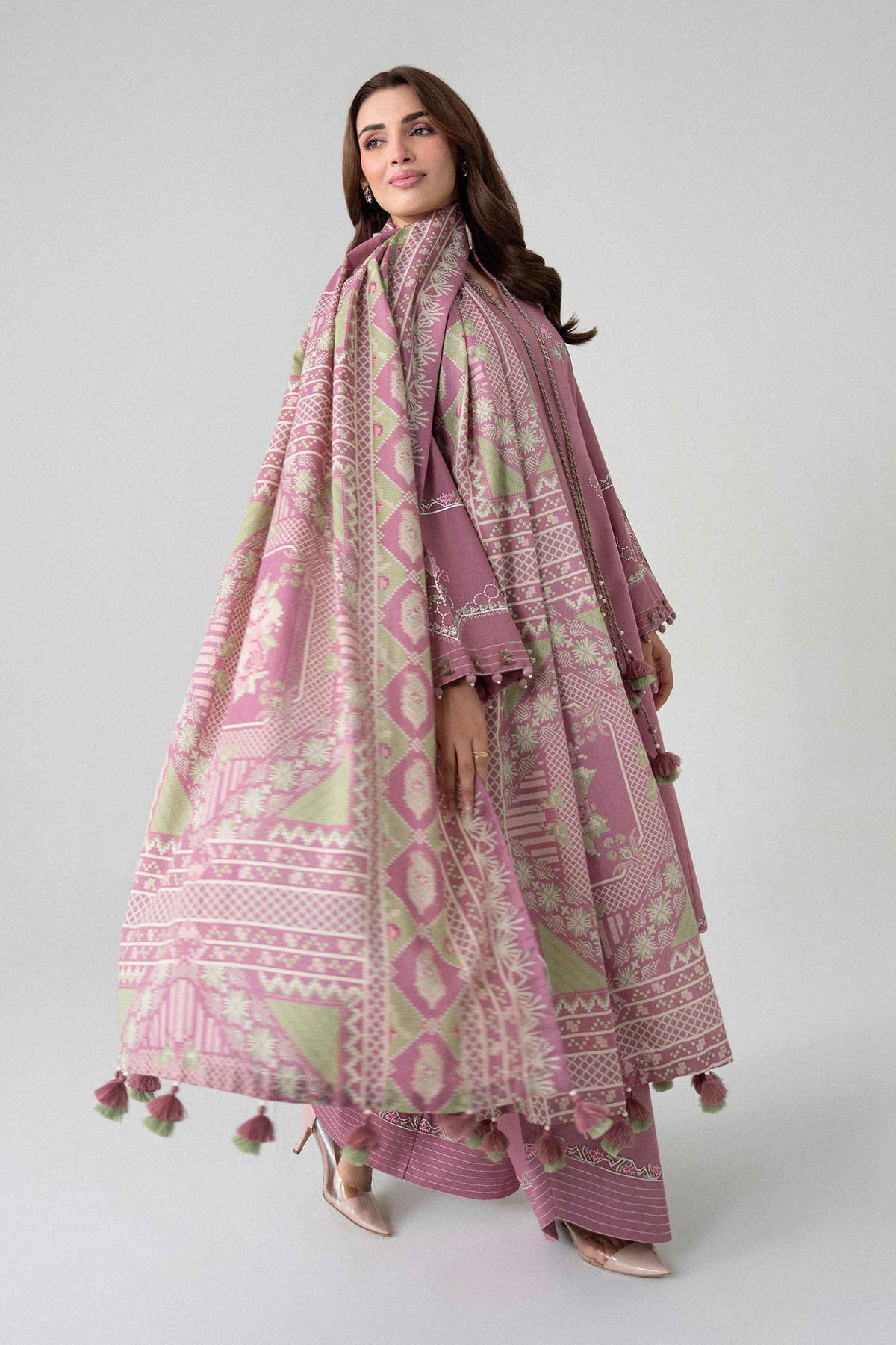 3 Piece - Printed Embroidered Suit - U3PE-NISHA26WV1-110