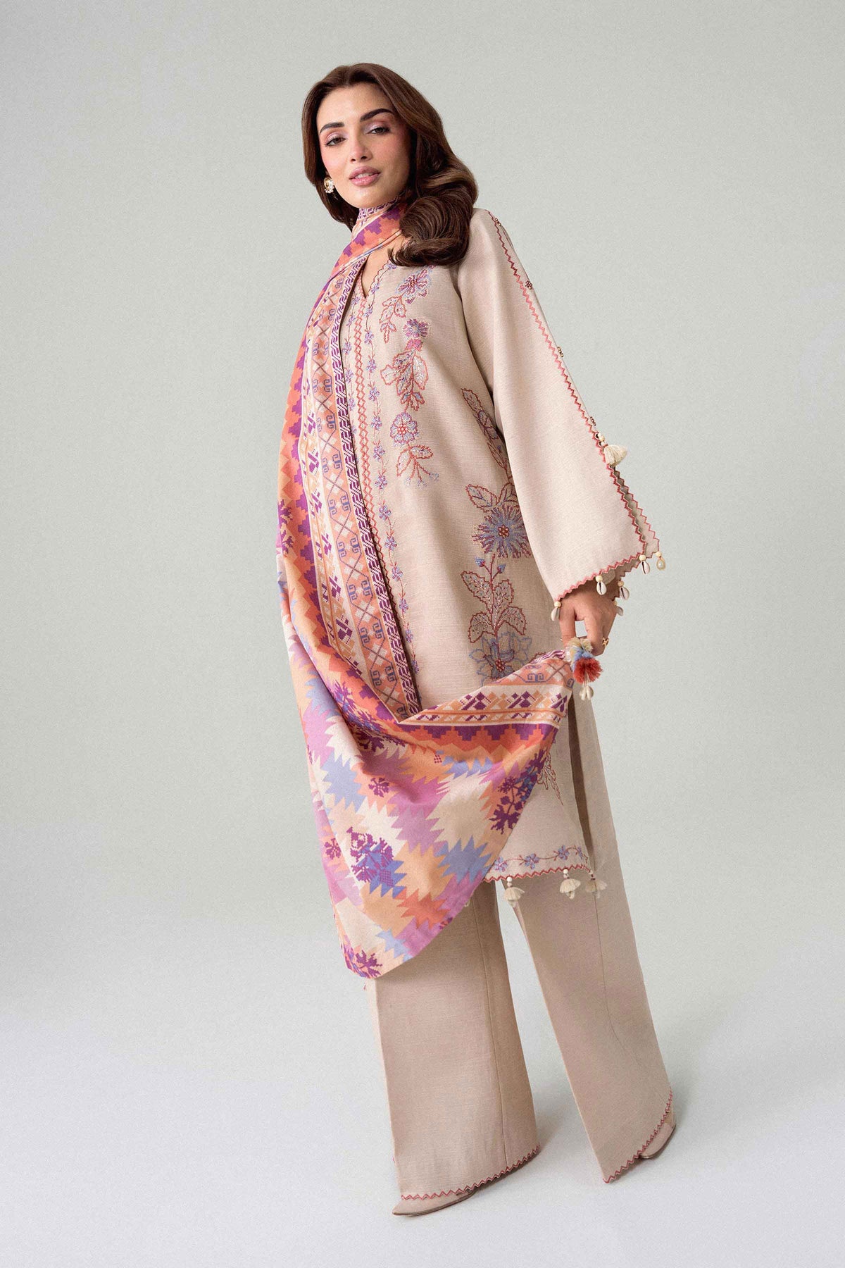 3 Piece - Printed Embroidered Suit - U3PE-NISHA26WV1-112