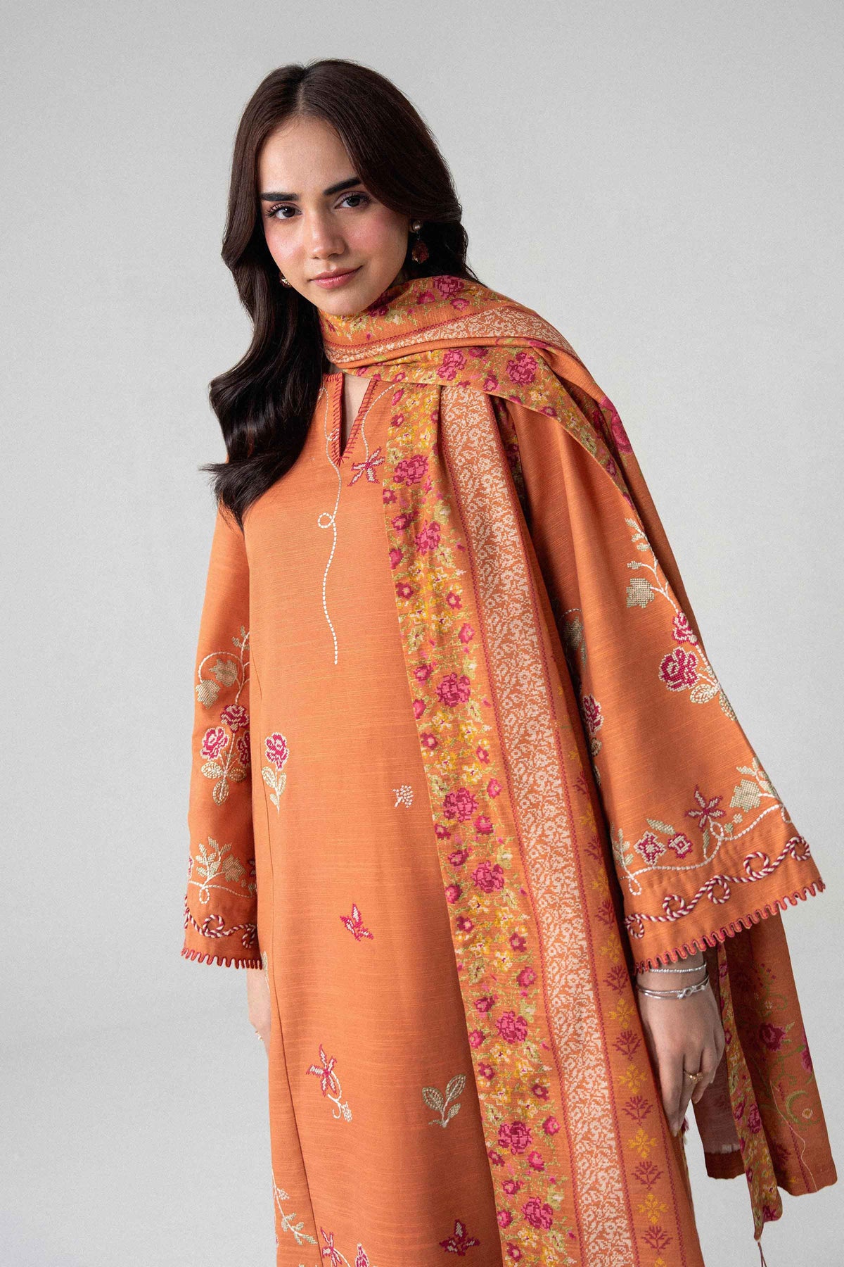 3 Piece - Printed Embroidered Suit - U3PE-NISHA26WV1-114