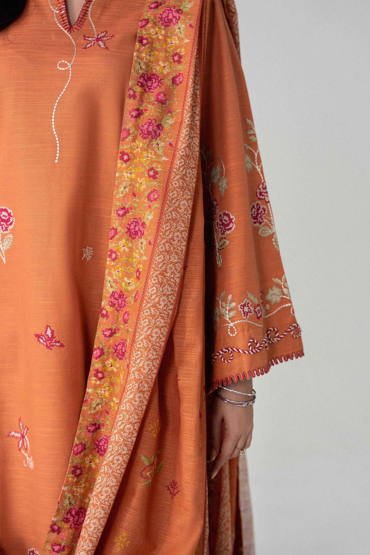 3 Piece - Printed Embroidered Suit - U3PE-NISHA26WV1-114