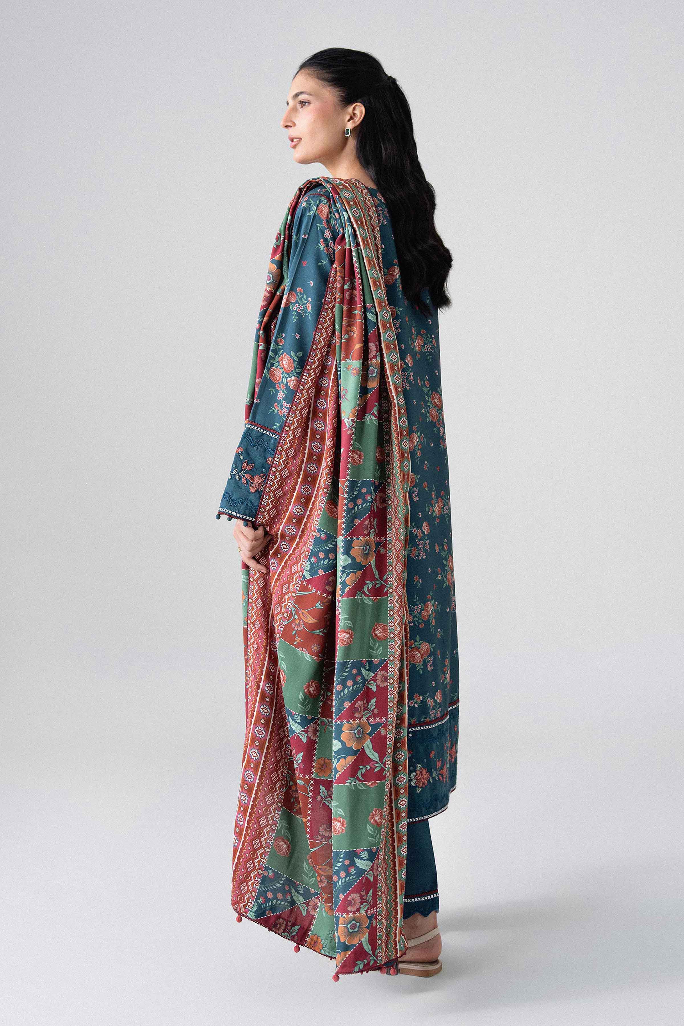 3 Piece - Printed Embroidered Suit - U3PE-NISHA26WV1-12 for Women - Unstitched Collection | Nishat | Shop Online