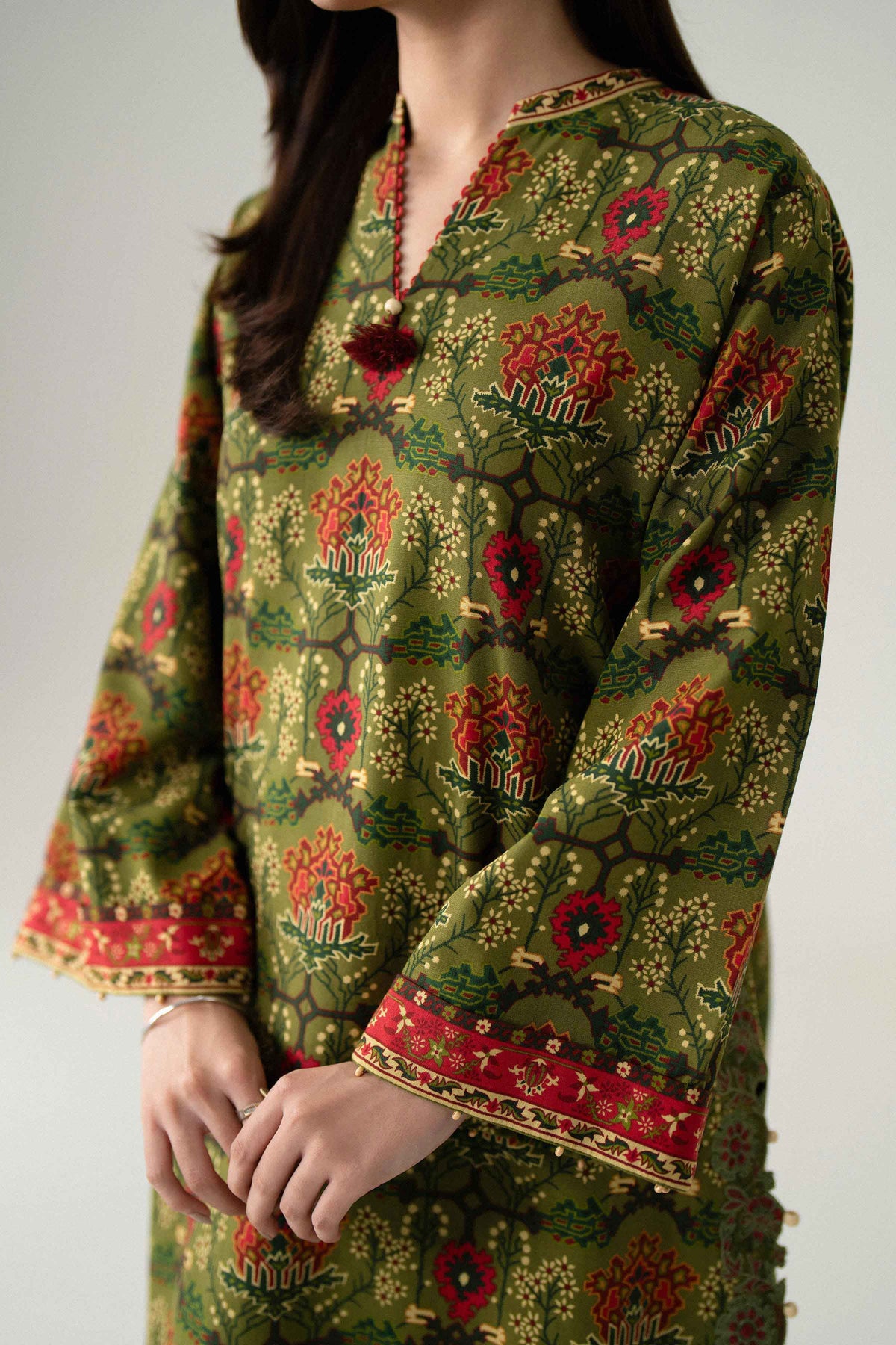 3 Piece - Digital Printed Embroidered Suit - U3PE-NISHA26WV1-123