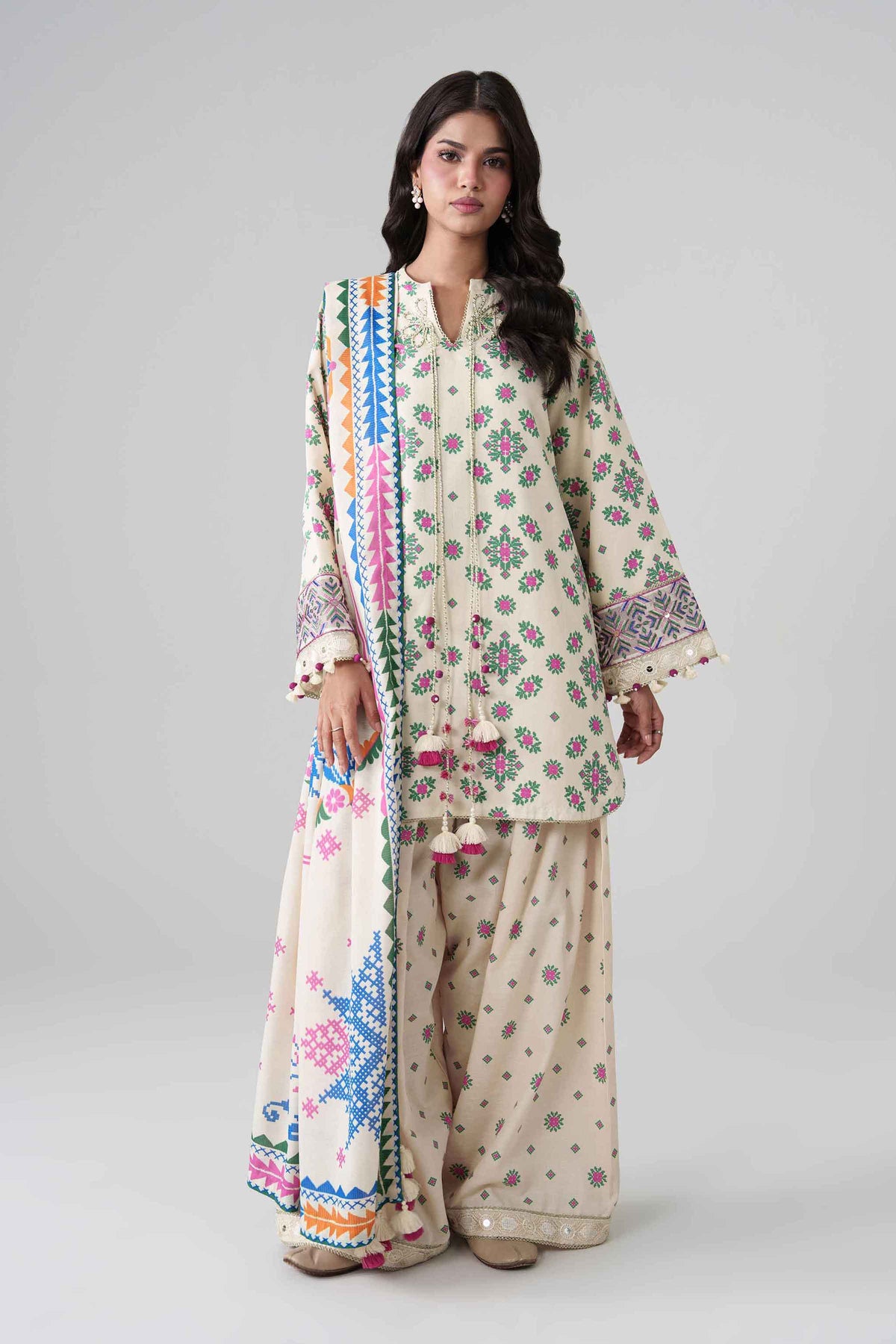 3 Piece - Printed Embroidered Suit - U3PE-NISHA26WV1-127