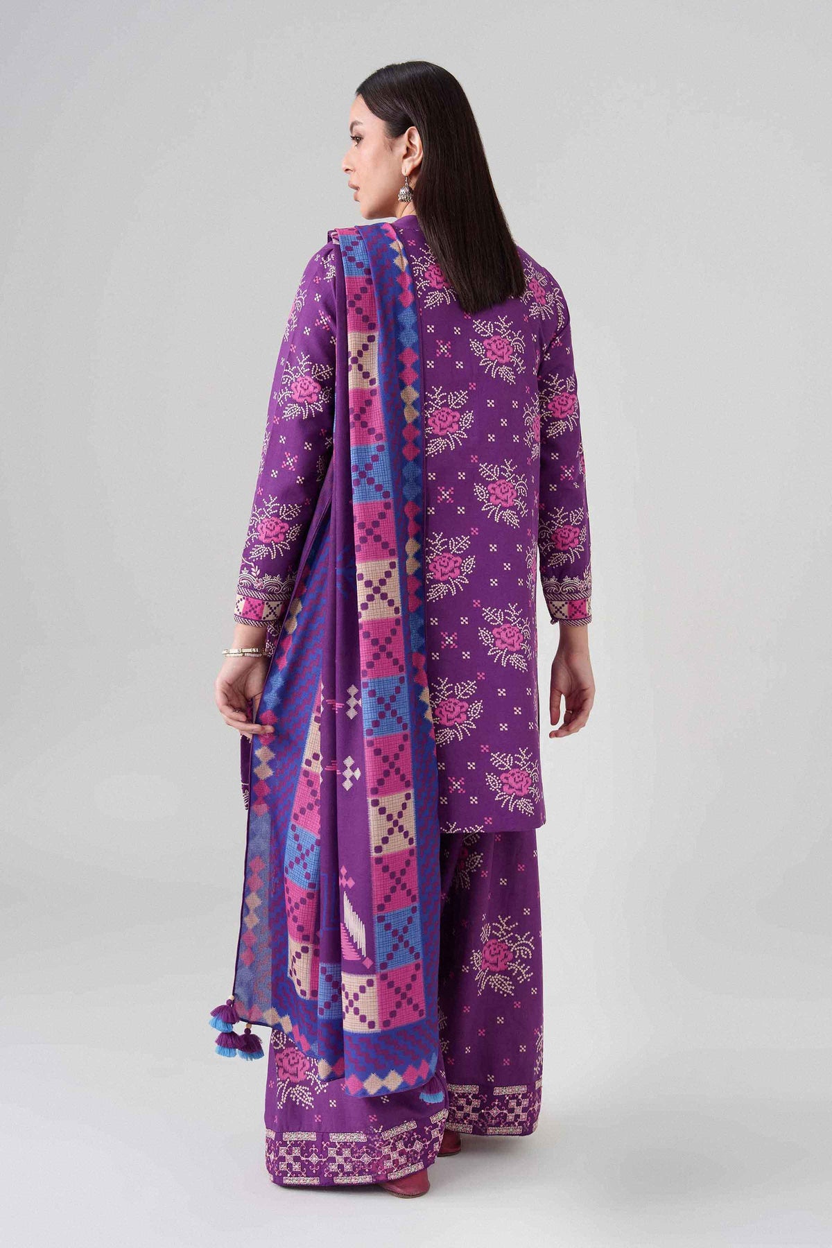 3 Piece - Printed Embroidered Suit - U3PE-NISHA26WV1-128