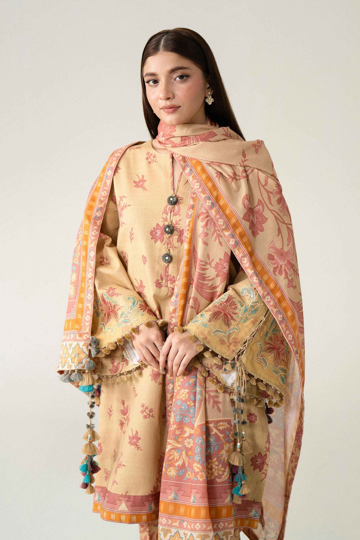 3 Piece - Printed Embroidered Suit - U3PE-NISHA26WV1-129
