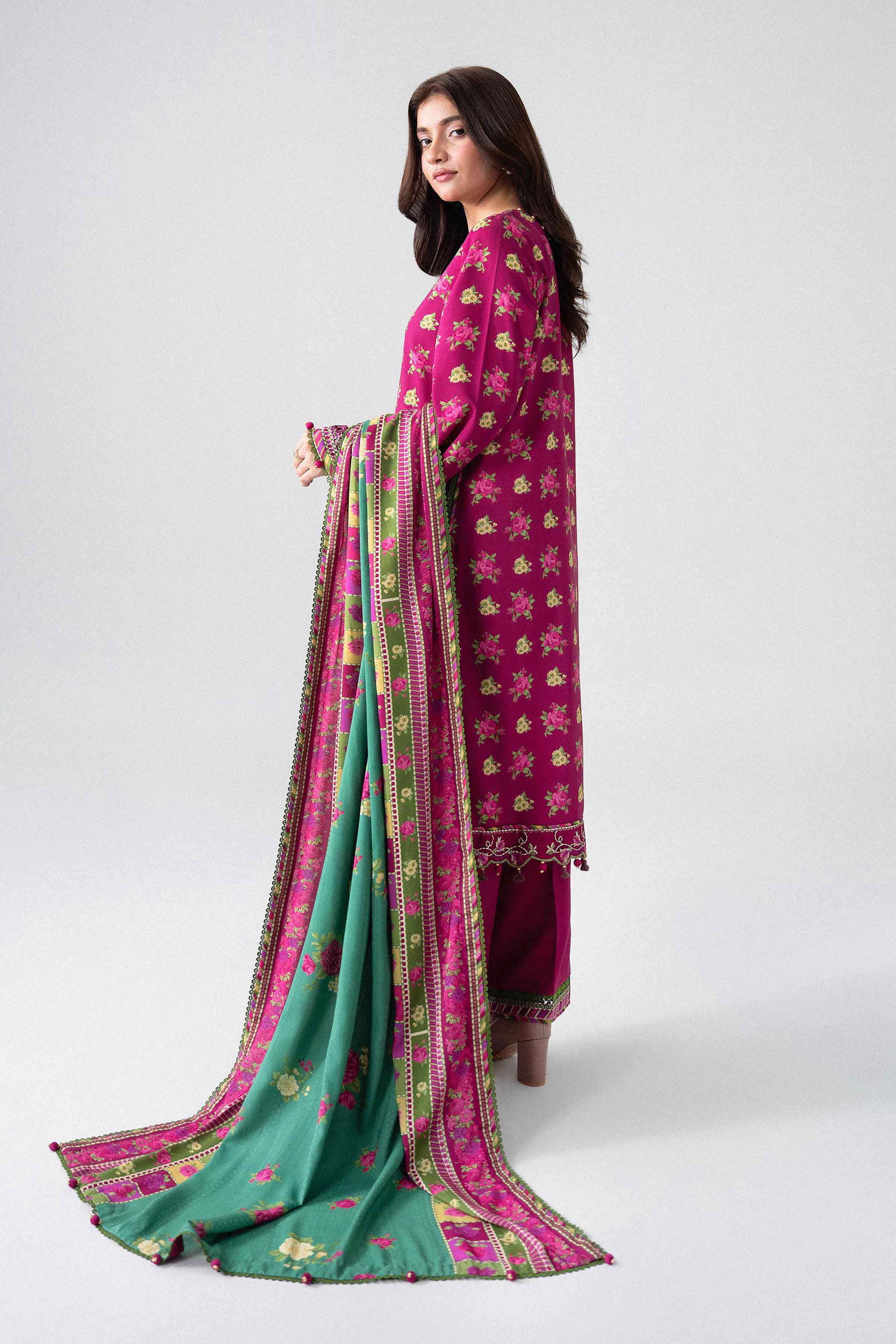 3 Piece - Printed Embroidered Suit - U3PE-NISHA26WV1-13 for Women - Unstitched Collection | Nishat | Shop Online