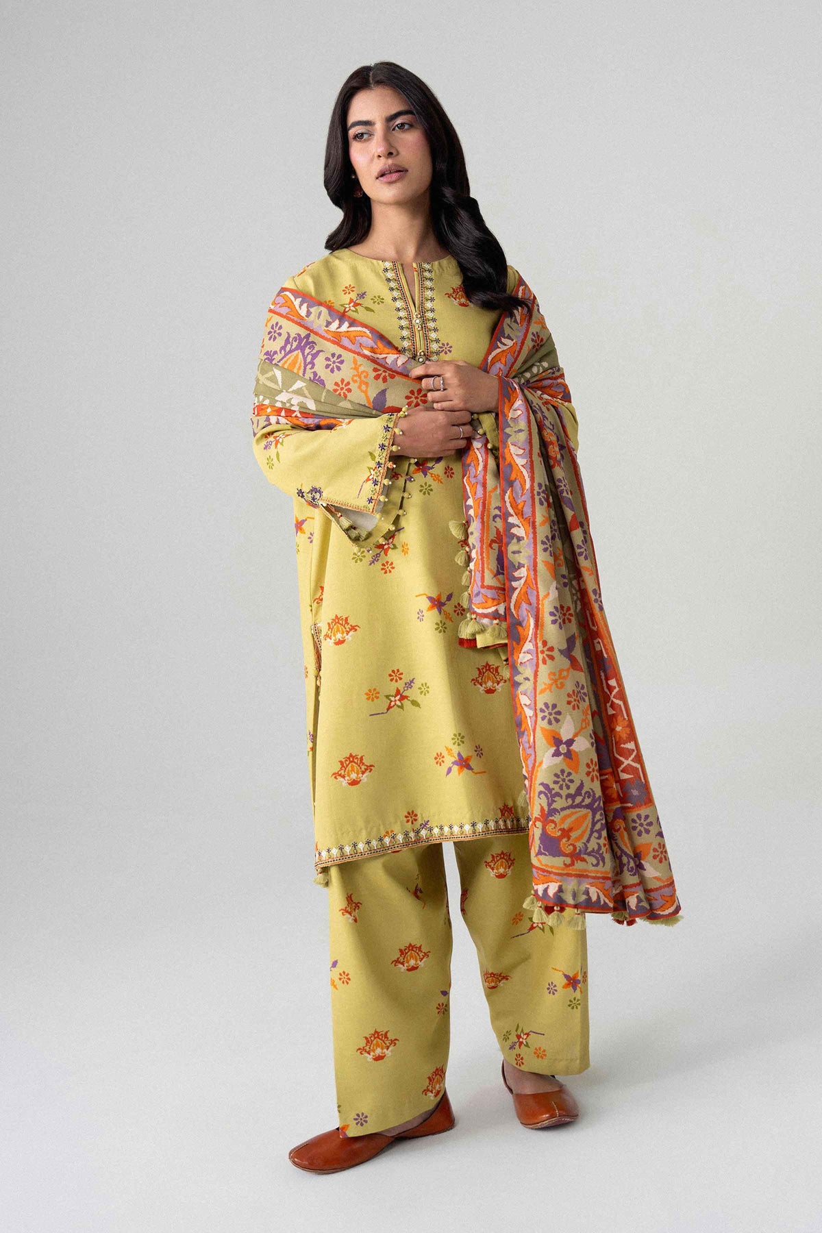 3 Piece - Printed Embroidered Suit - U3PE-NISHA26WV1-131