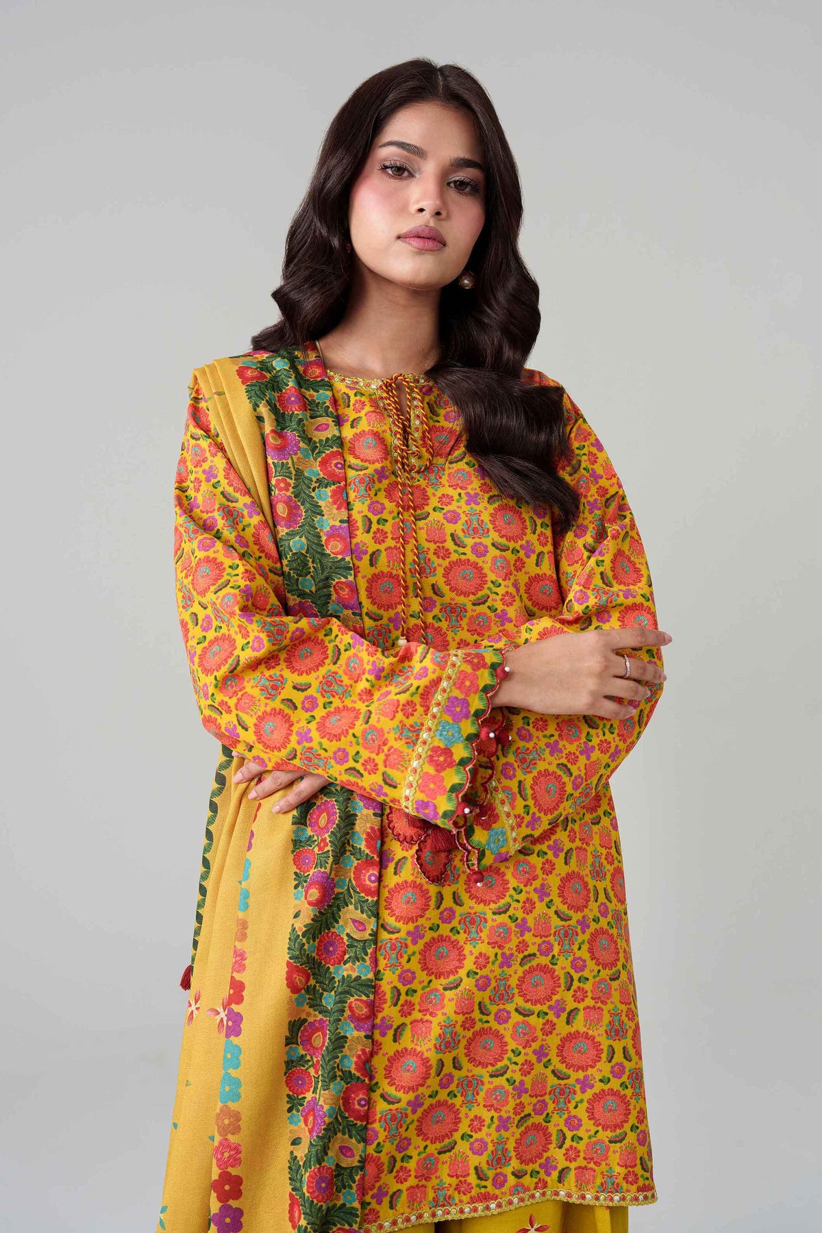 3 Piece - Printed Embroidered Suit - U3PE-NISHA26WV1-132