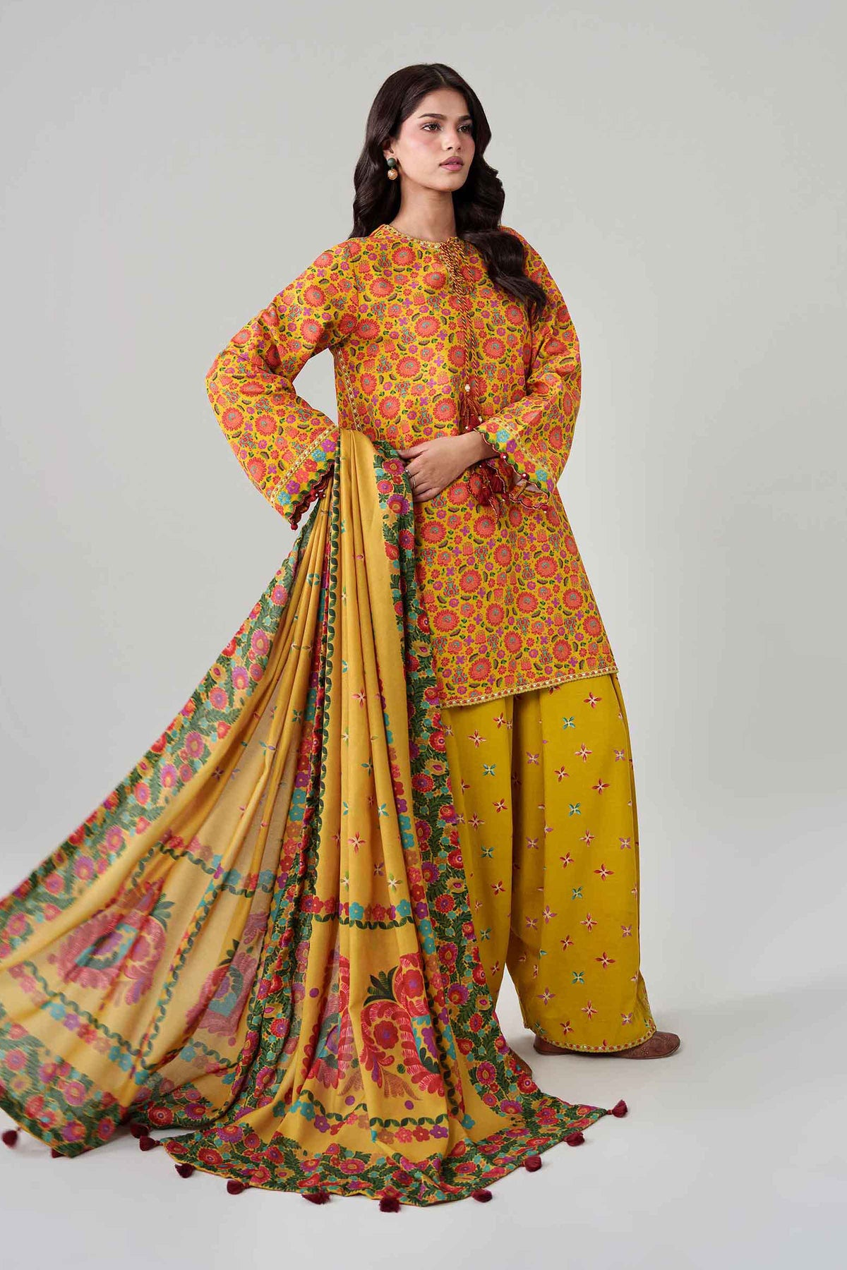 3 Piece - Printed Embroidered Suit - U3PE-NISHA26WV1-132