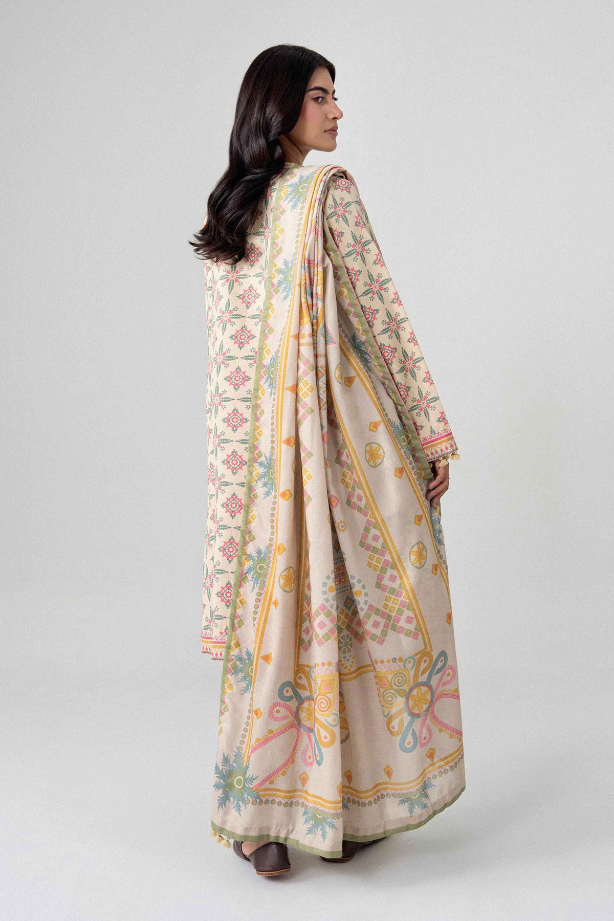 3 Piece - Printed Embroidered Suit - U3PE-NISHA26WV1-135
