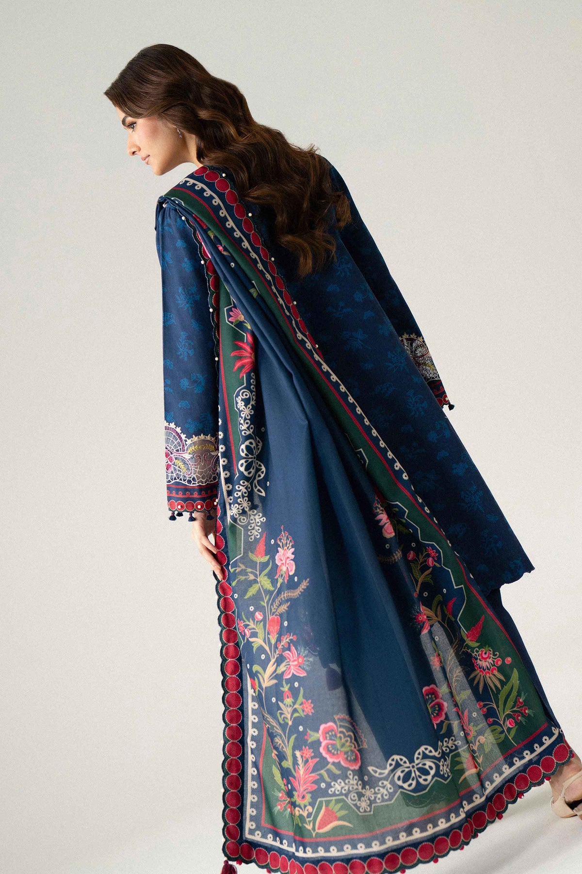3 Piece - Digital Printed Embroidered Suit - U3PE-NISHA26WV1-137