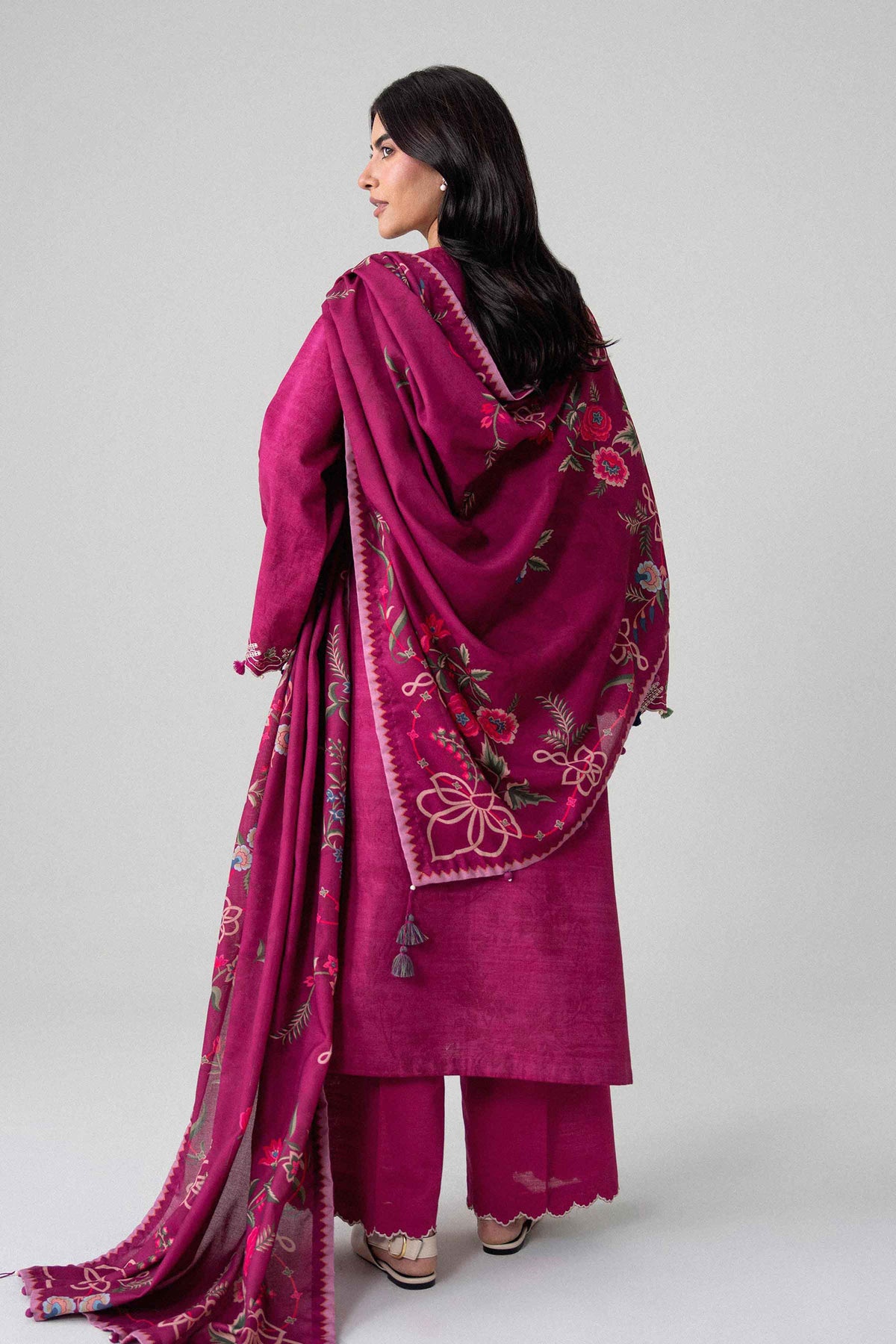 3 Piece - Digital Printed Embroidered Suit - U3PE-NISHA26WV1-139