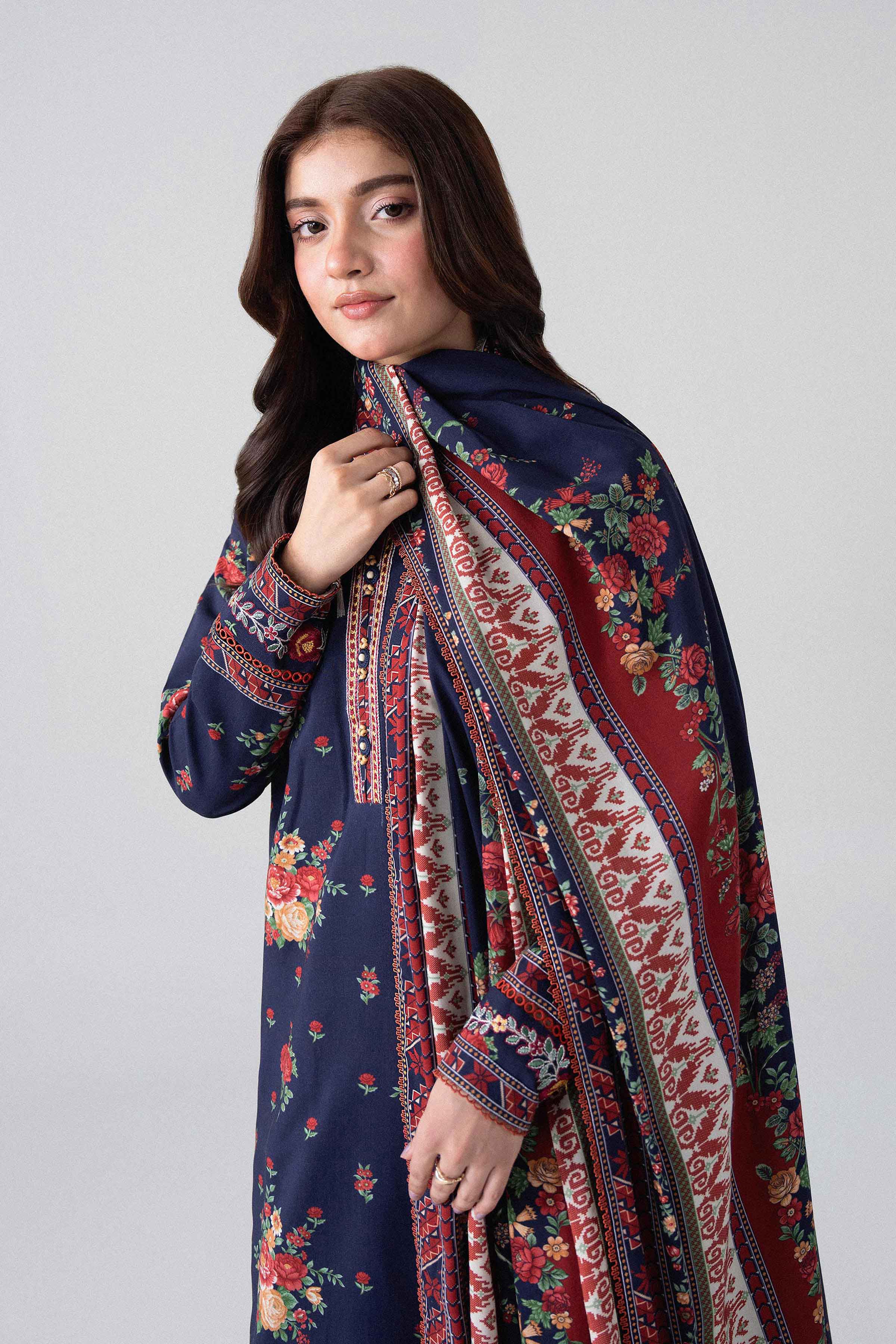 3 Piece - Printed Embroidered Suit - U3PE-NISHA26WV1-14 for Women - Unstitched Collection | Nishat | Shop Online