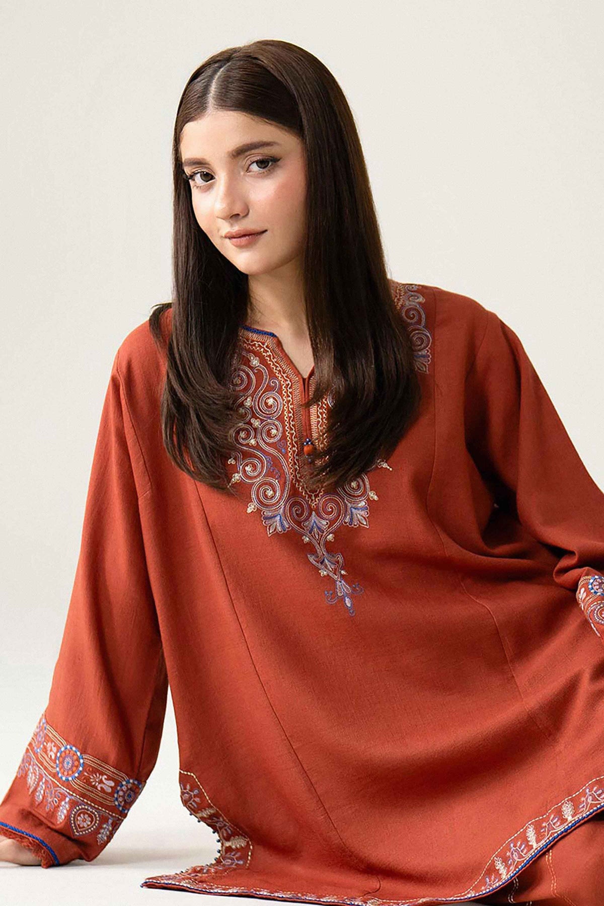 2 Piece - Embroidered Suit - U3PE-NISHA26WV1-146