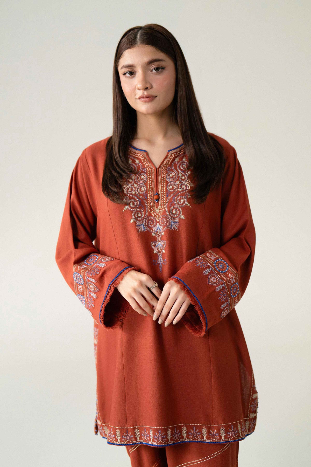 2 Piece - Embroidered Suit - U3PE-NISHA26WV1-146