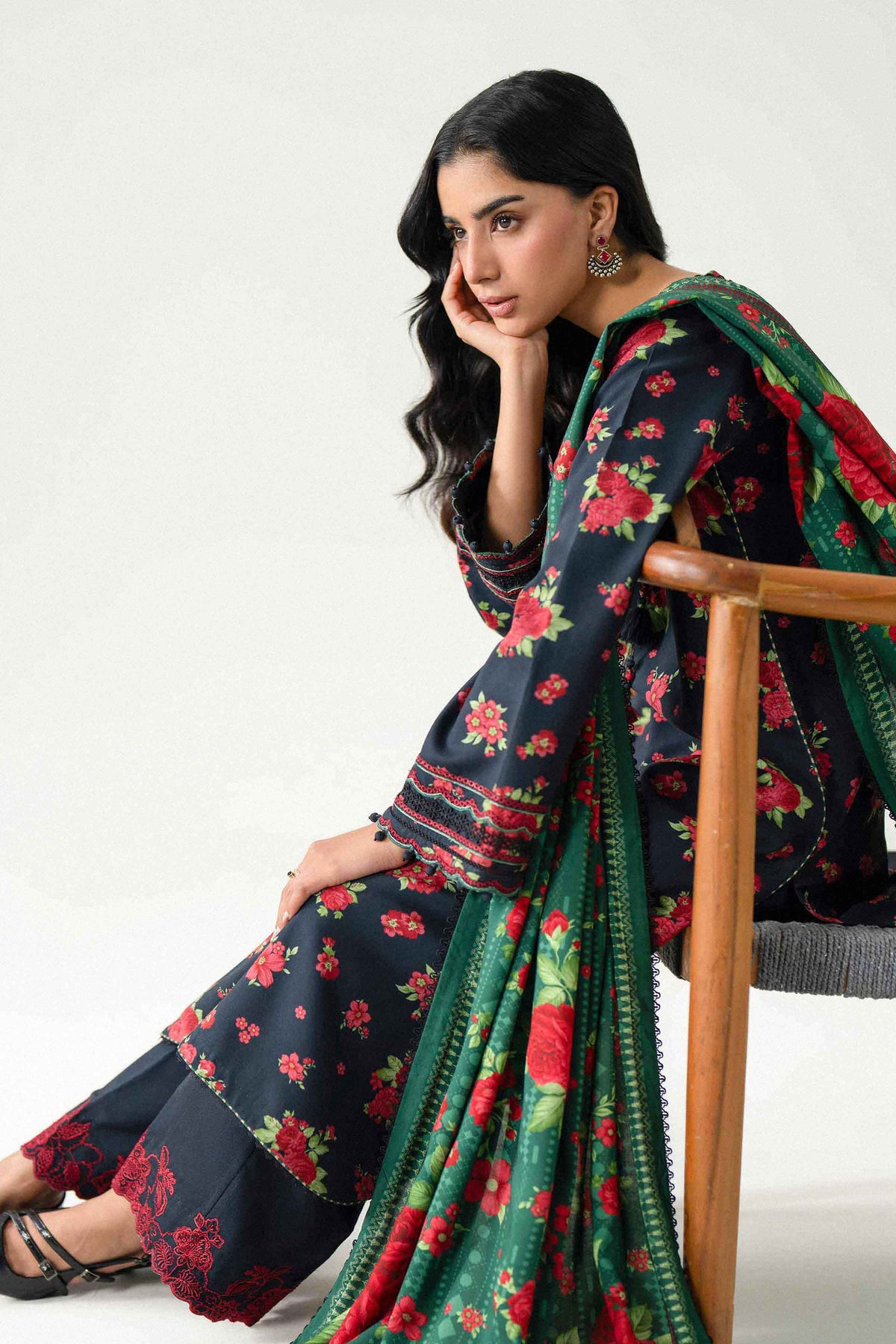 3 Piece - Printed Embroidered Suit - U3PE-NISHA26WV1-15 for Women - Unstitched Collection | Nishat | Shop Online